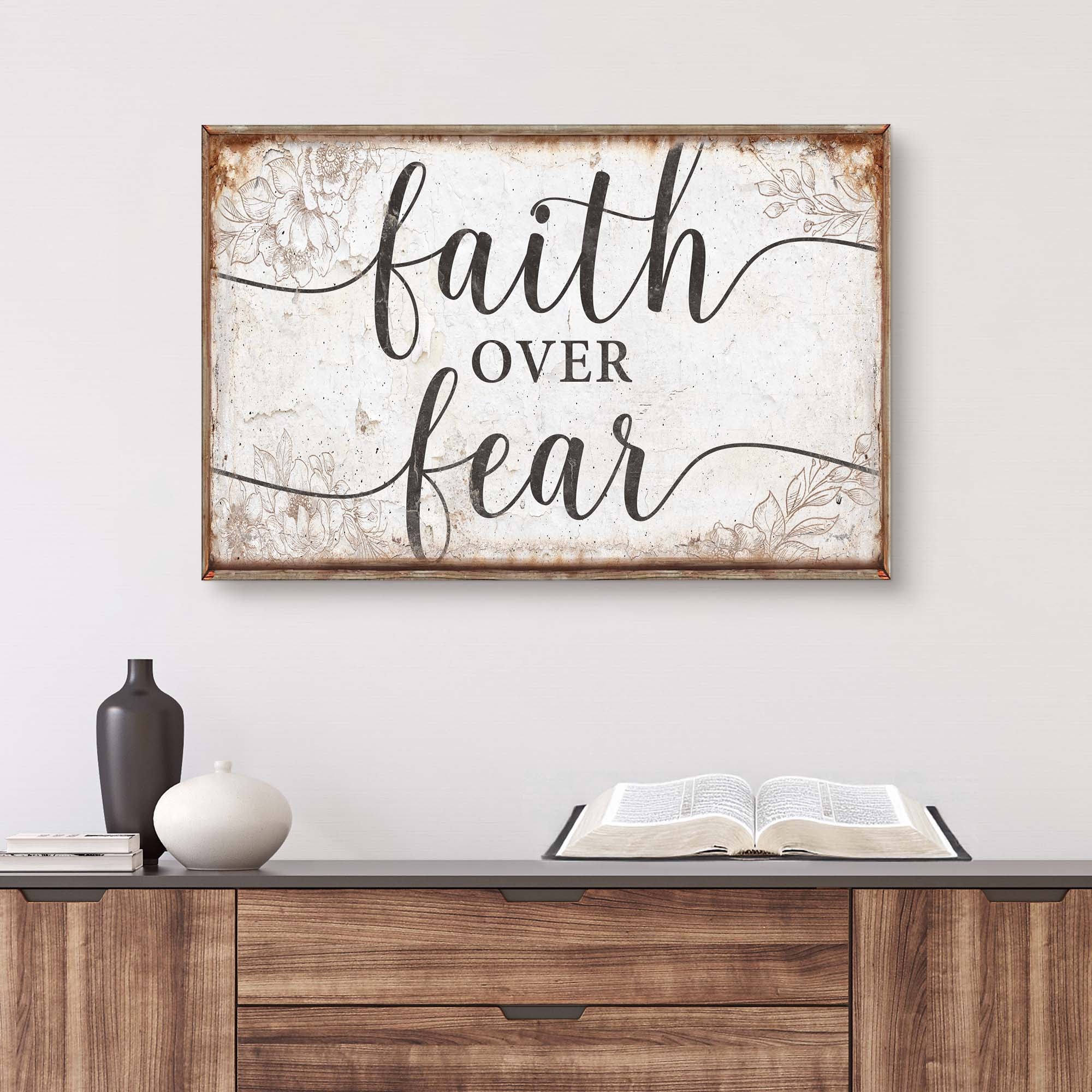 Faith Over Fear Faith Sign - Image 2
