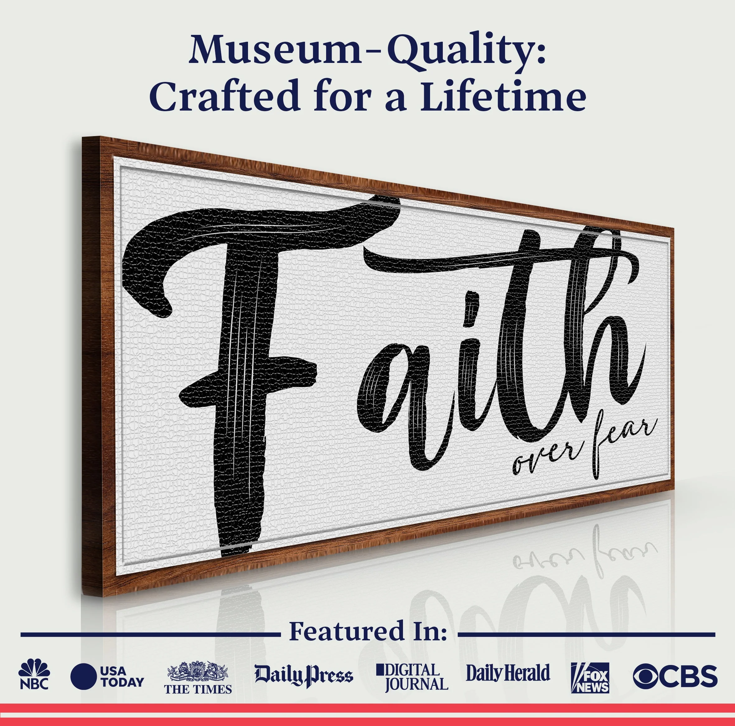 Faith Over Fear Faith Sign II - Image 4