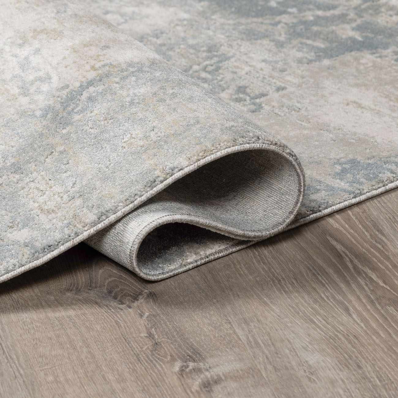 Fallin Gray Abstract Striped Luxe Rug - Image 6