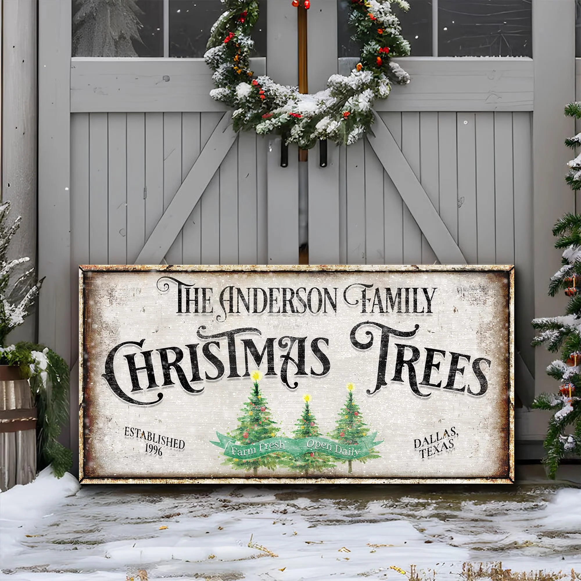 Family Christmas Tree Farm Sign III - Image 3