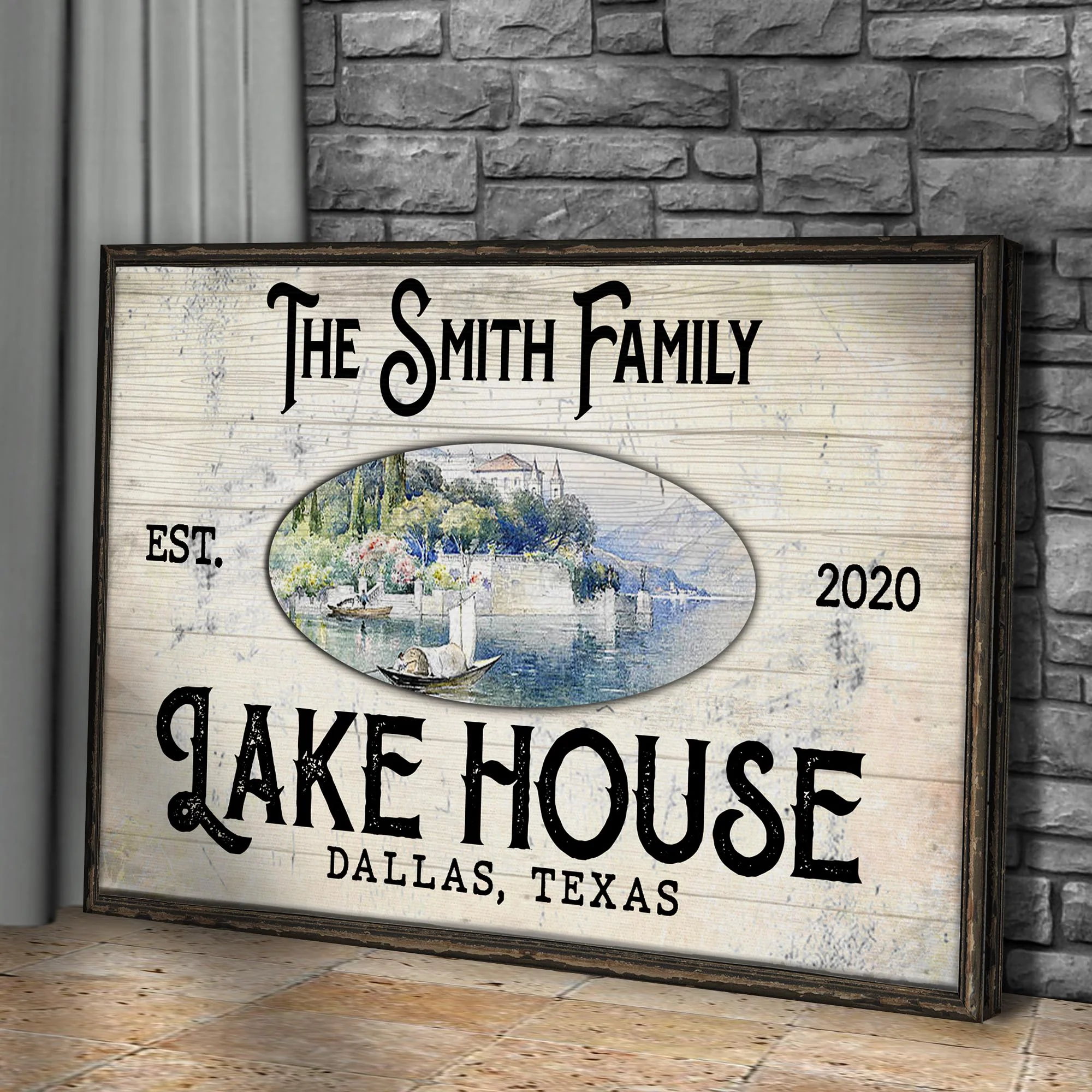 Family Lake House View Sign - Image 2