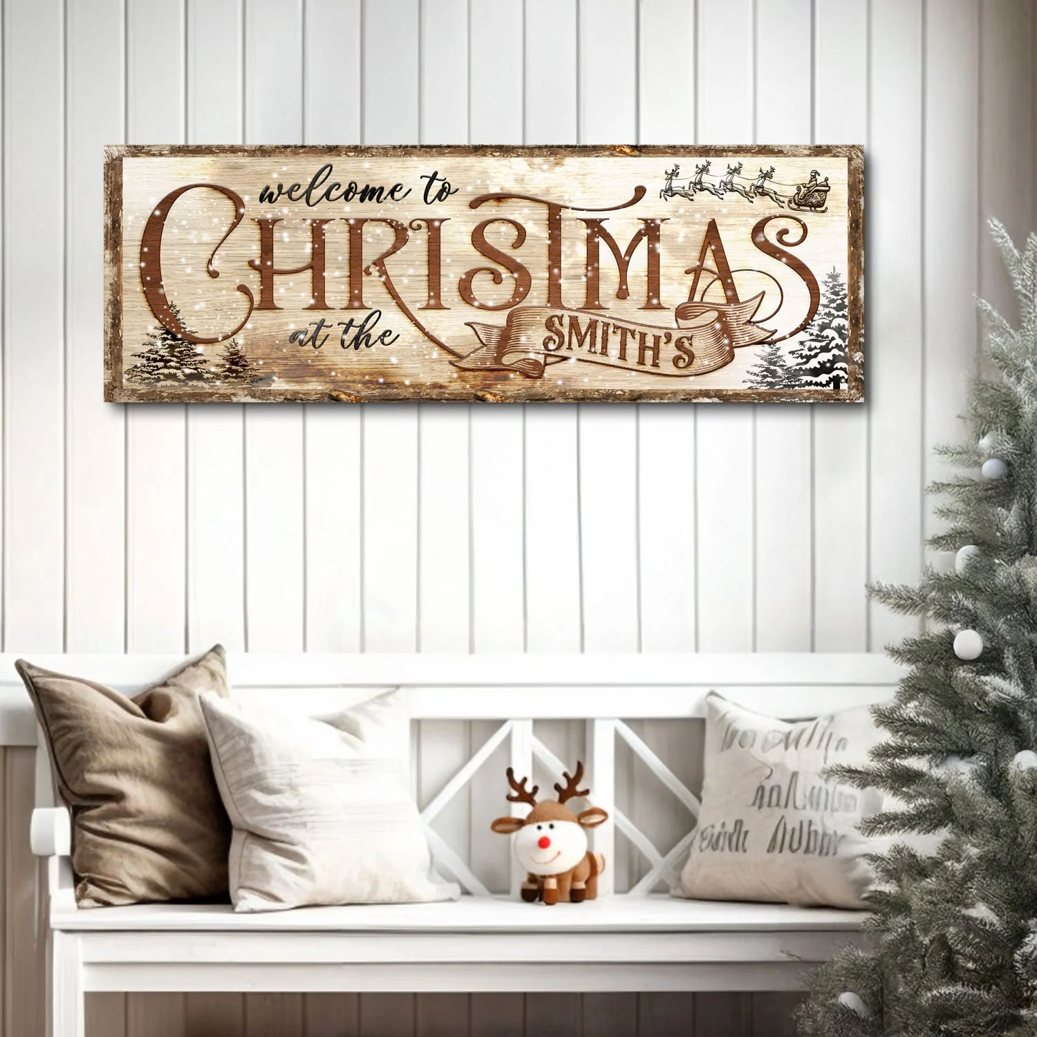 Family Welcome To Christmas Sign - Image 2