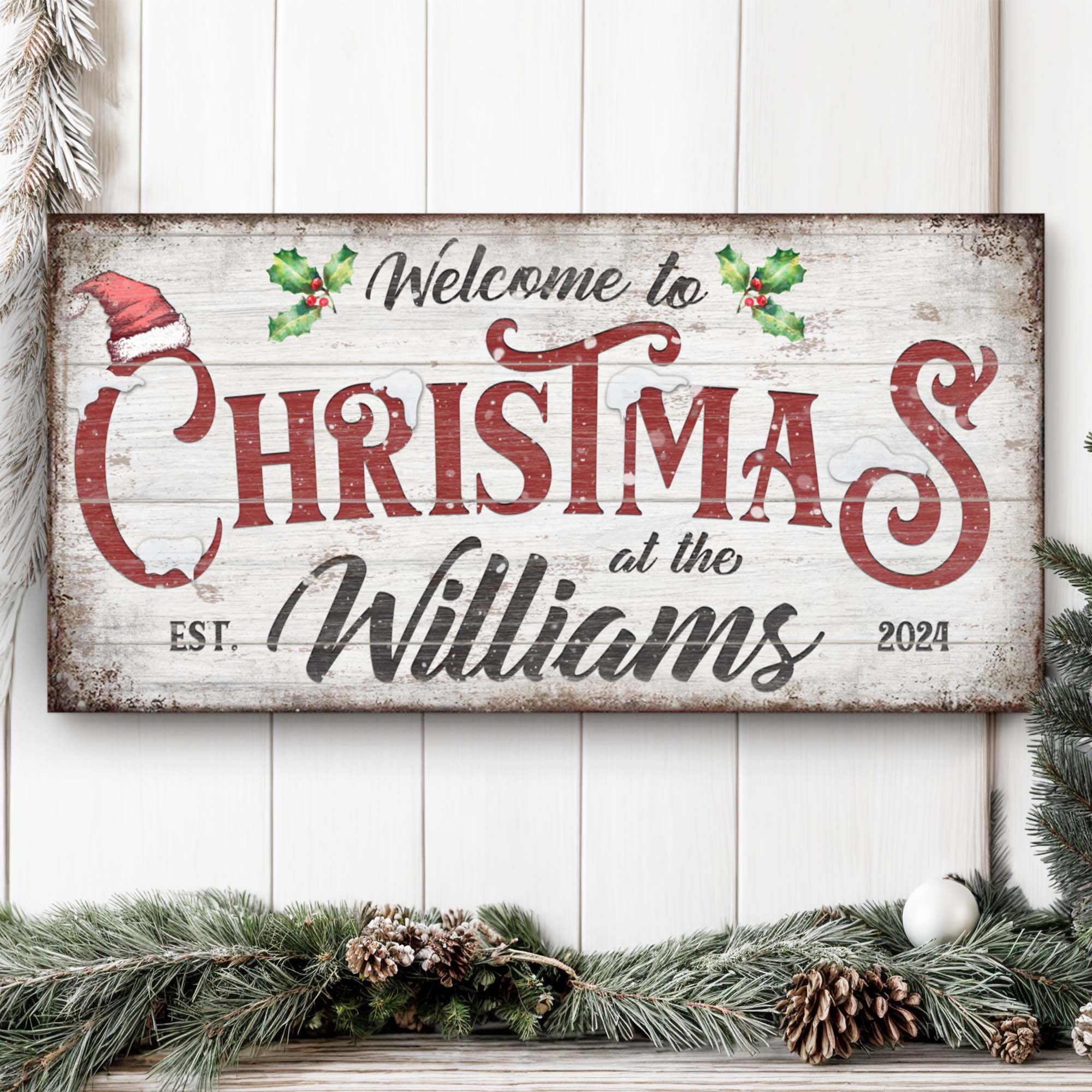 Family Welcome To Christmas Sign V - Image 2