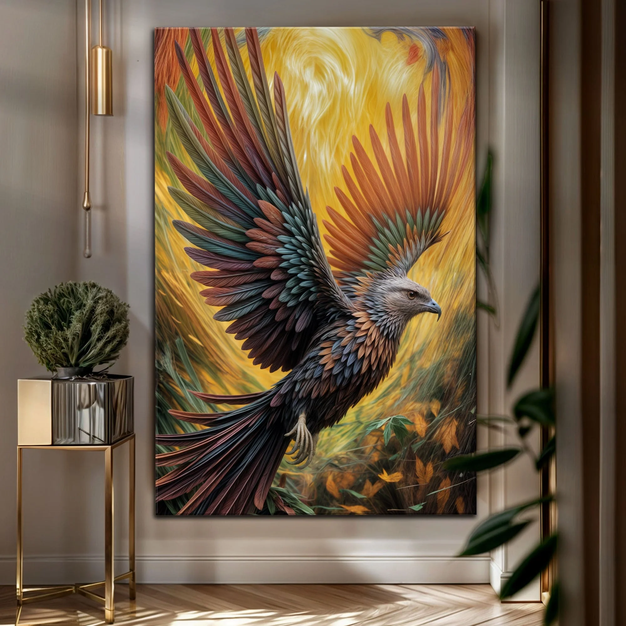 Flight Of Fancy Bird Impasto Wall Art - Image 3