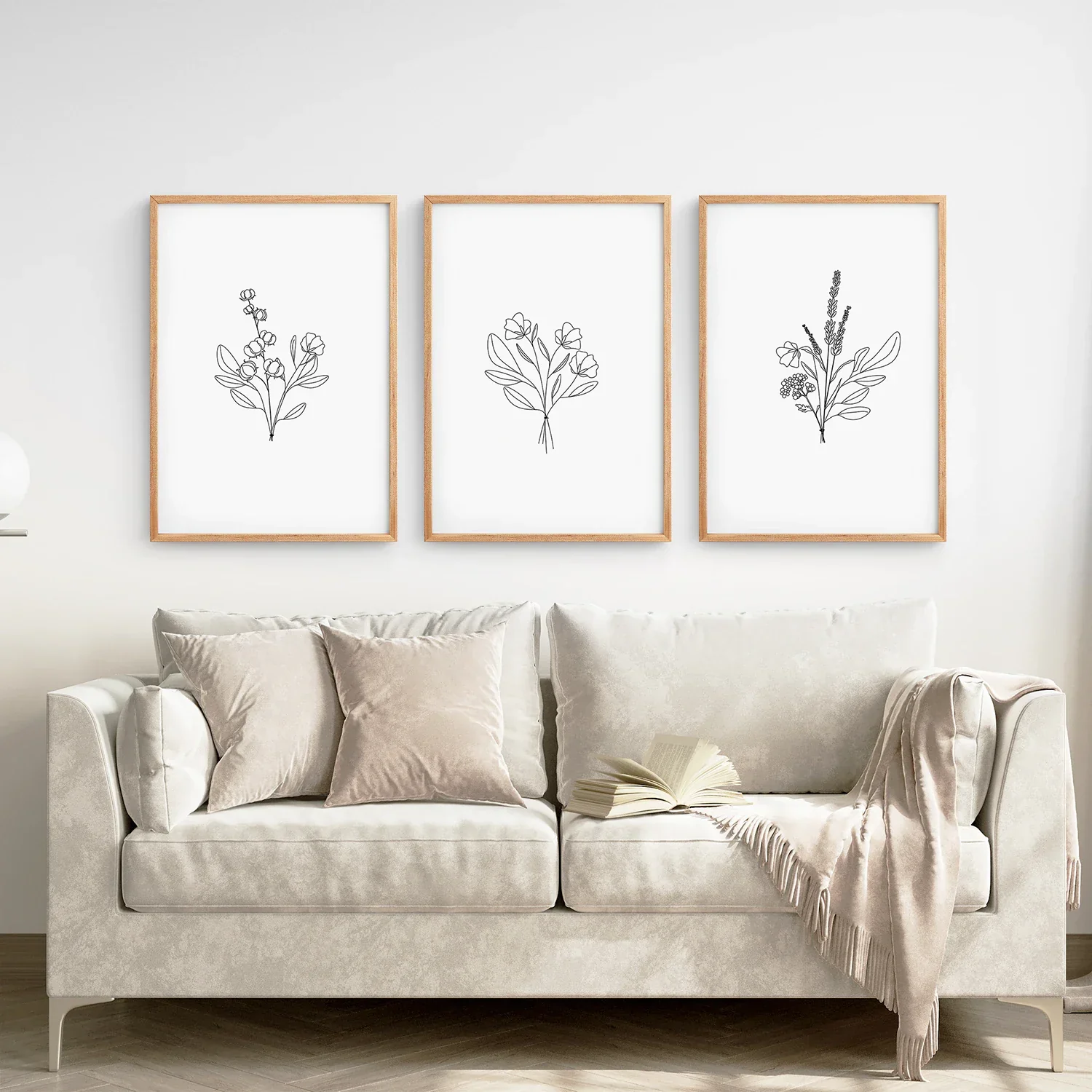 Flower Line Art Set of 3 Prints - Botanical Wall Décor - Image 4