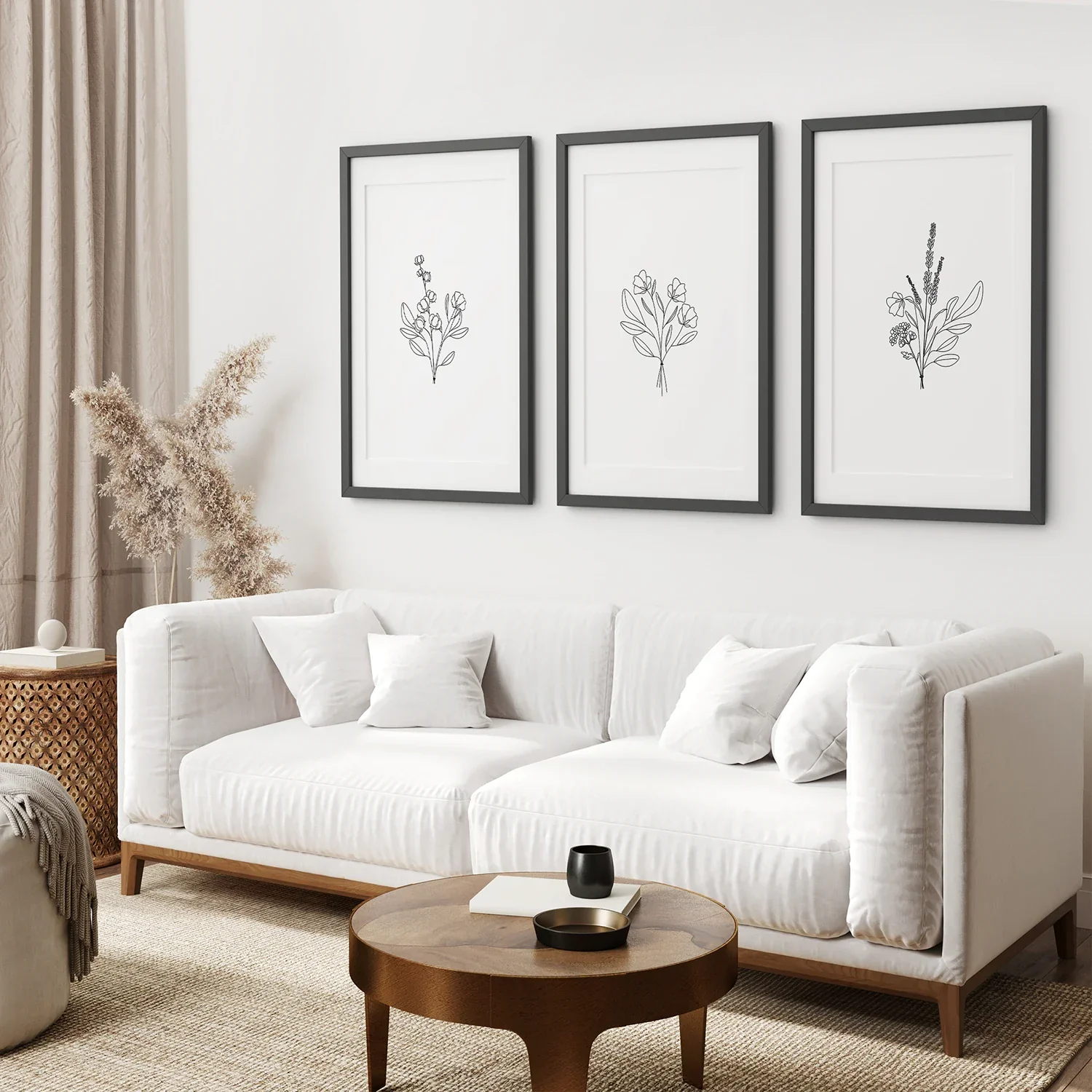 Flower Line Art Set of 3 Prints - Botanical Wall Décor - Image 5