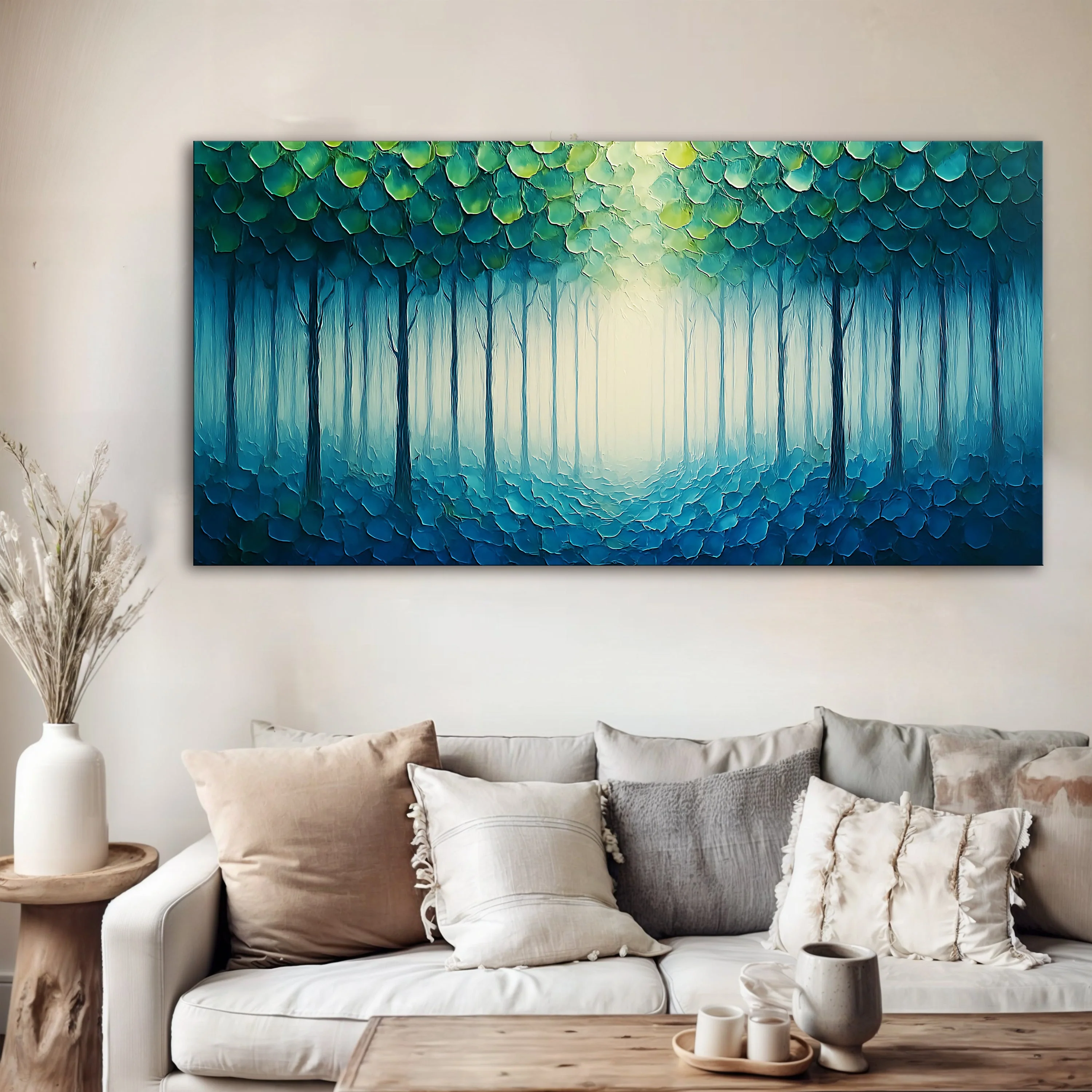 Forest Whispers Impasto Wall Art - Image 2