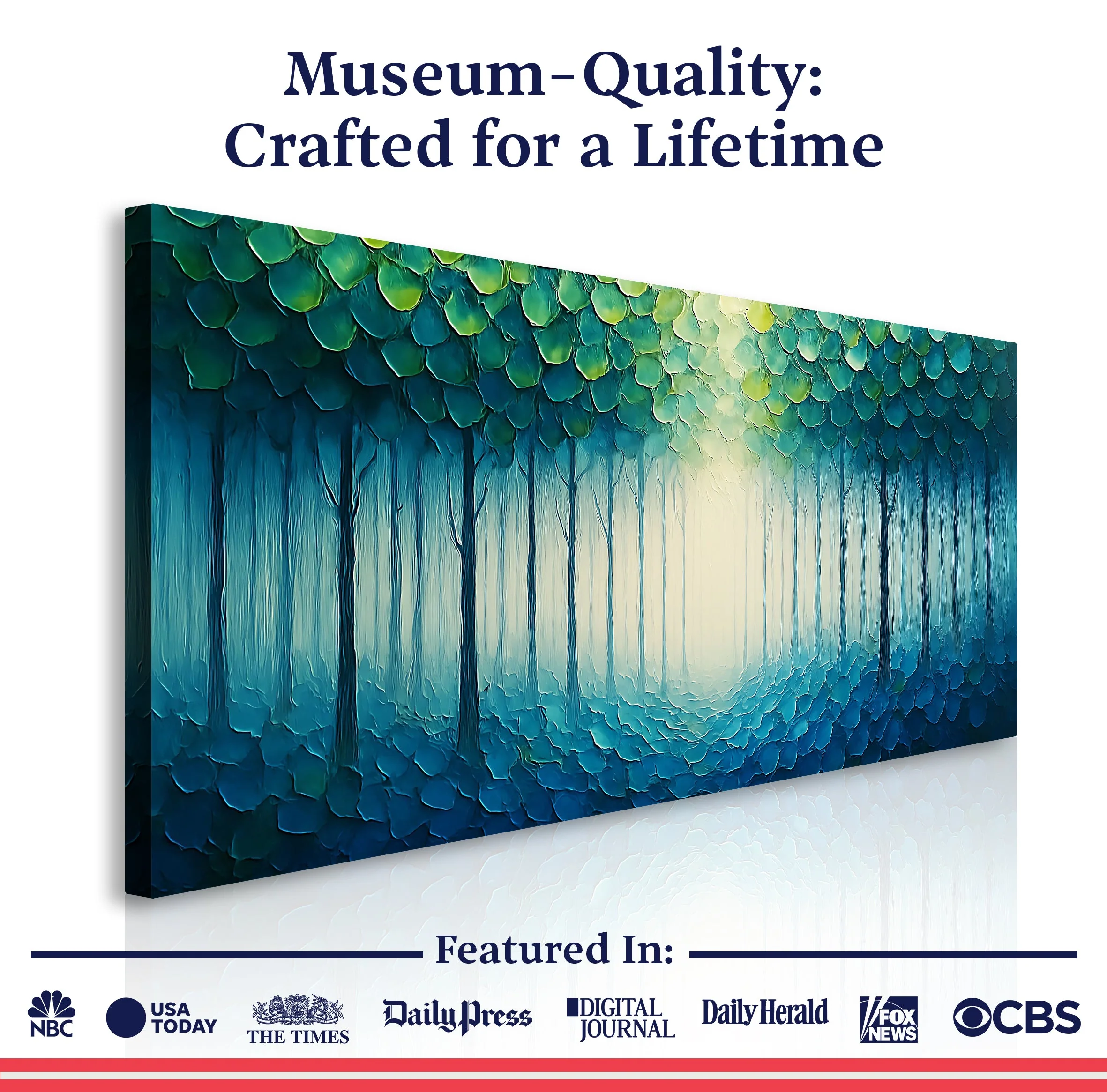Forest Whispers Impasto Wall Art - Image 6