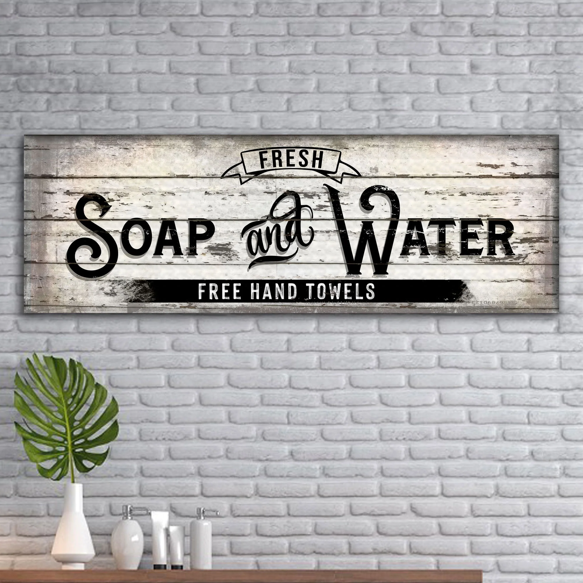 Fresh Soap And Water Family Bathroom Sign - Image 2