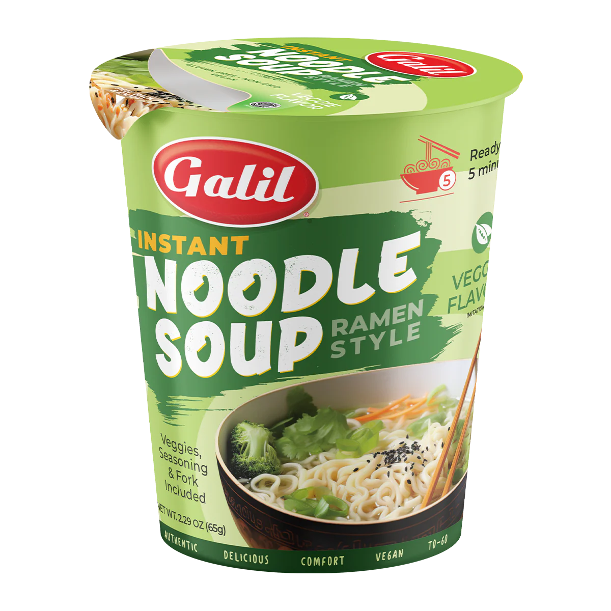 Gluten Free Rice Ramen Vegetable Instant Soup, Galil