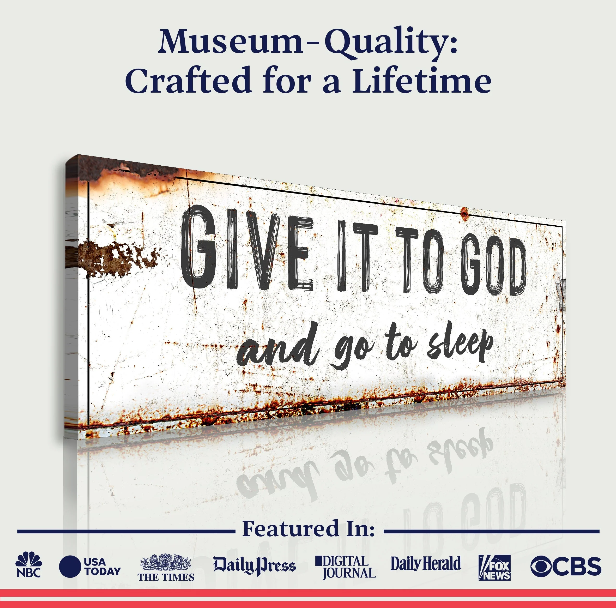 Give It to God and Go to Sleep – Rustic Christian Wall Art for Peaceful Nights - Image 4
