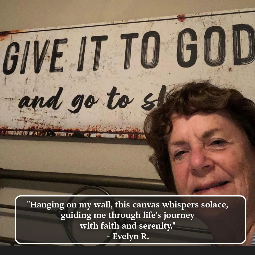 Give It To God And Go To Sleep Rustic Sign - Image 9