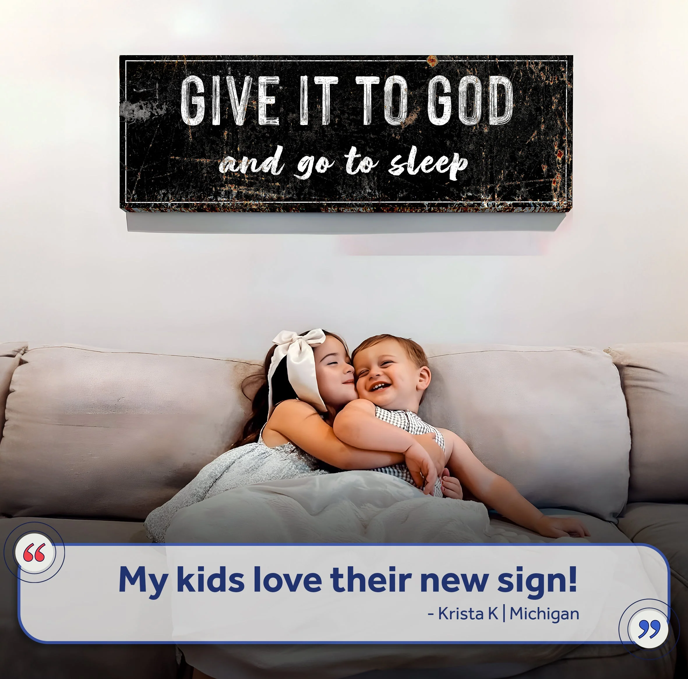 Give It To God And Go To Sleep Rustic Sign II - Image 6