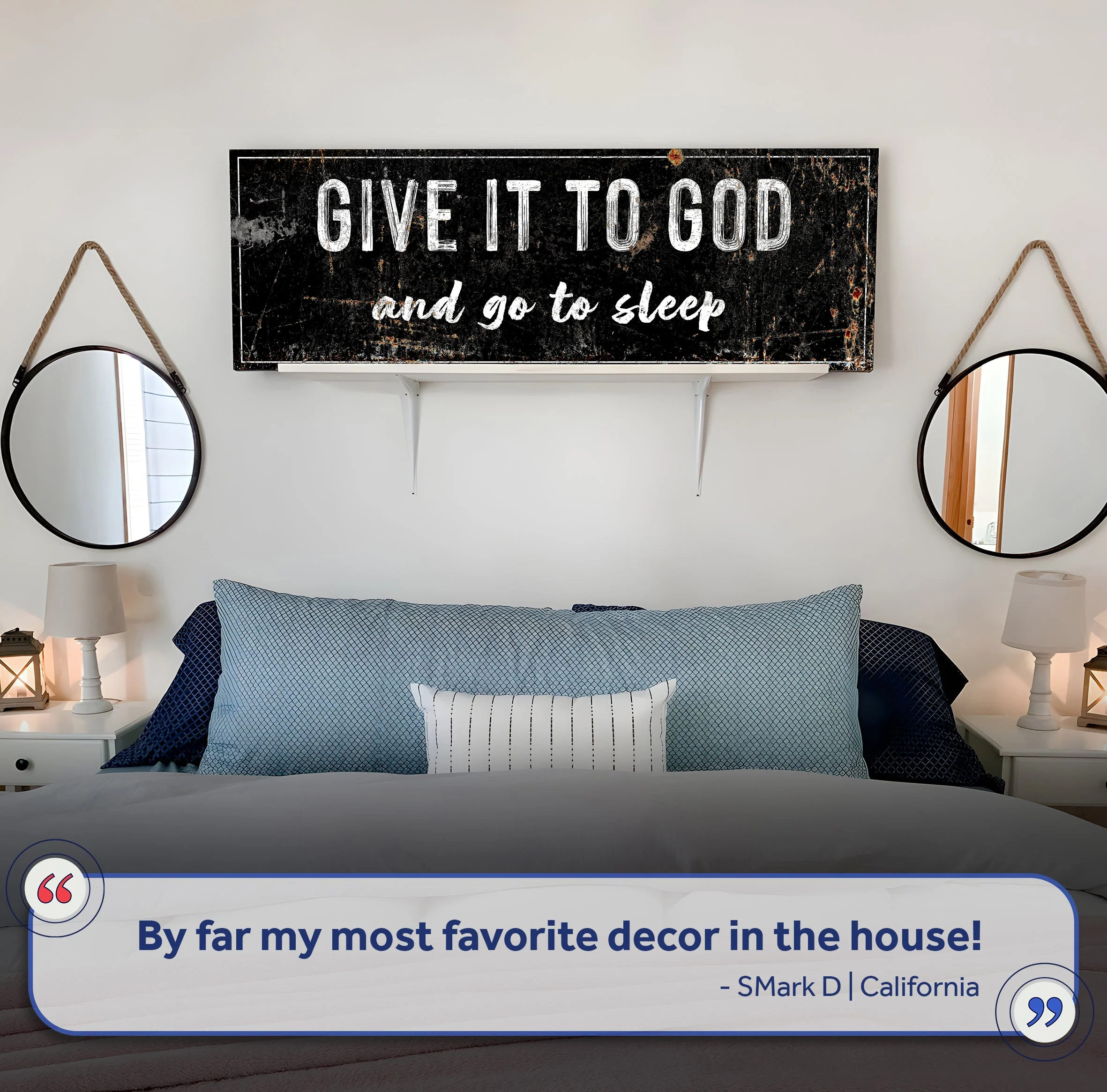 Give It To God And Go To Sleep Rustic Sign II - Image 7