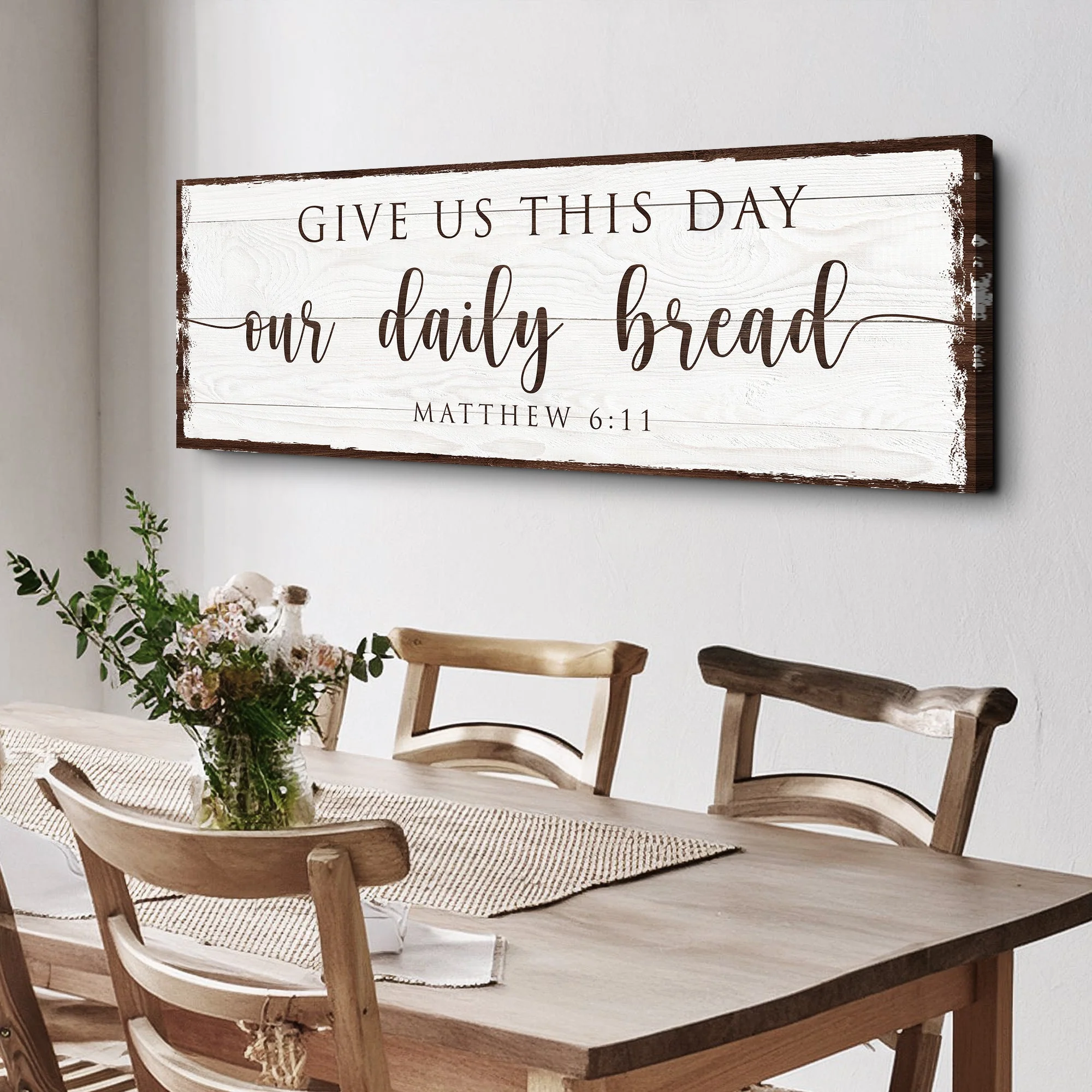 Give Us This Day Our Daily Bread Faith Sign - Image 3