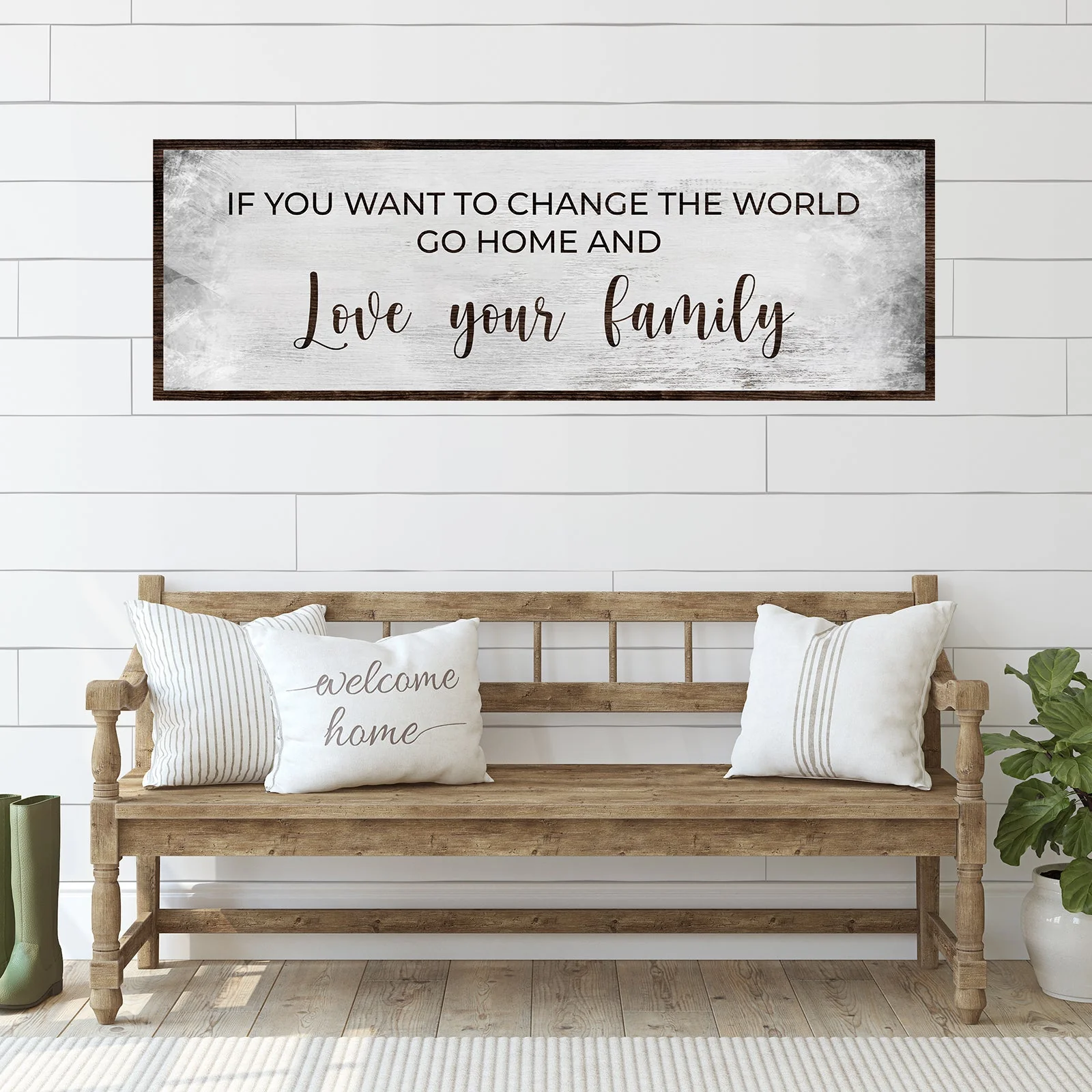 Go Home And Love Your Family Sign III - Image 2