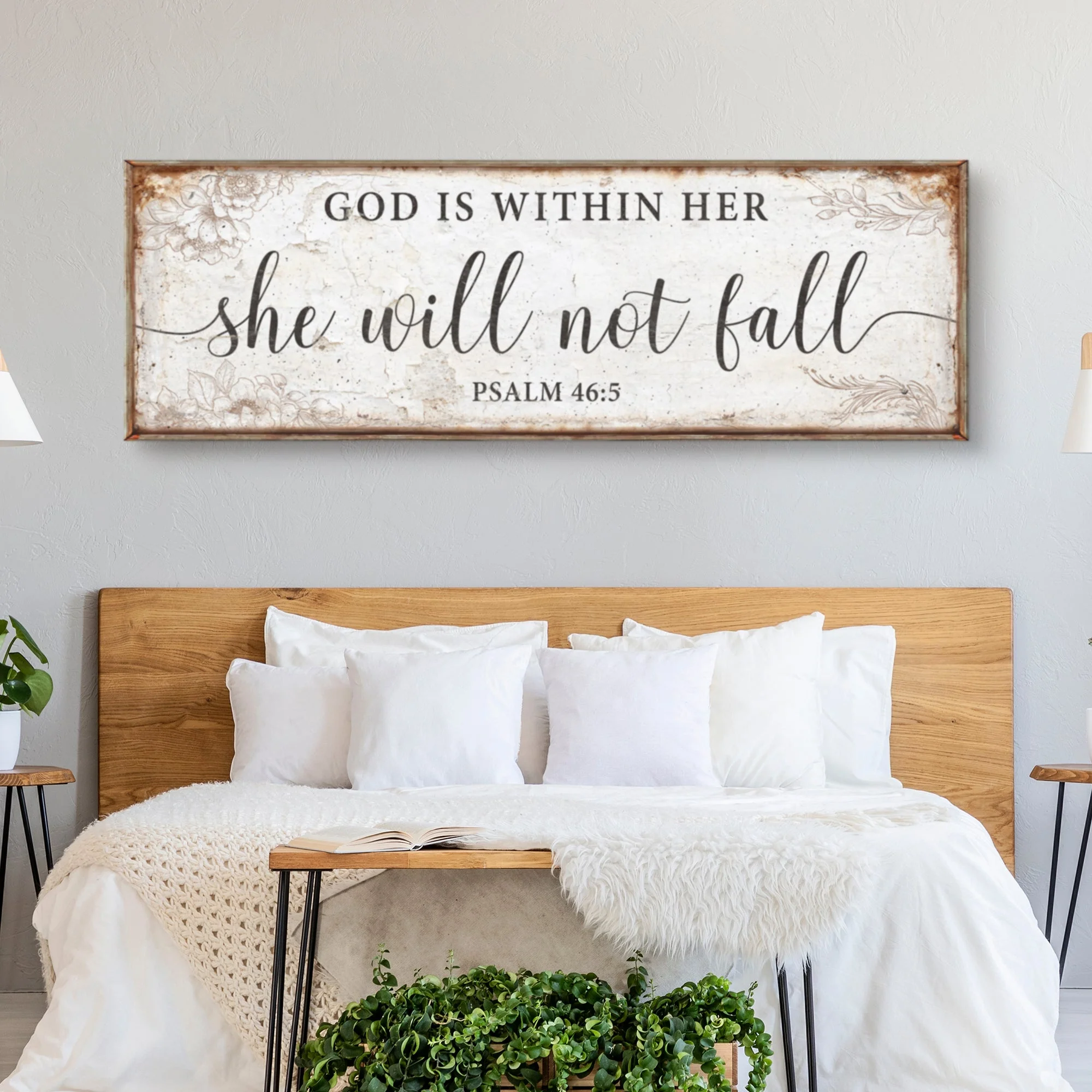 God Is Within Her She Will Not Fall Psalm 46:5 Faith Sign - Image 3