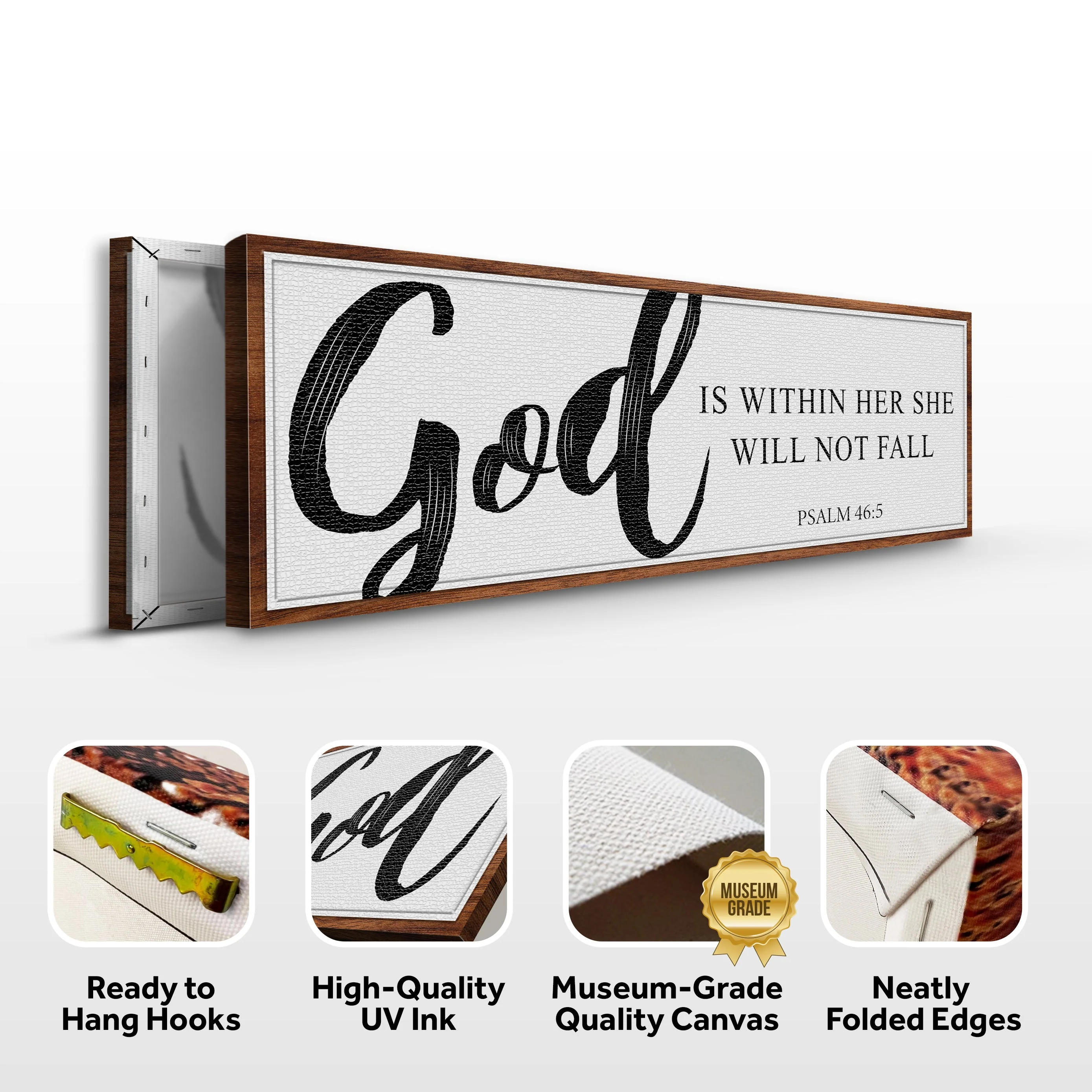 God Is Within Her She Will Not Fall Psalm 46:5 Faith Sign II - Image 6