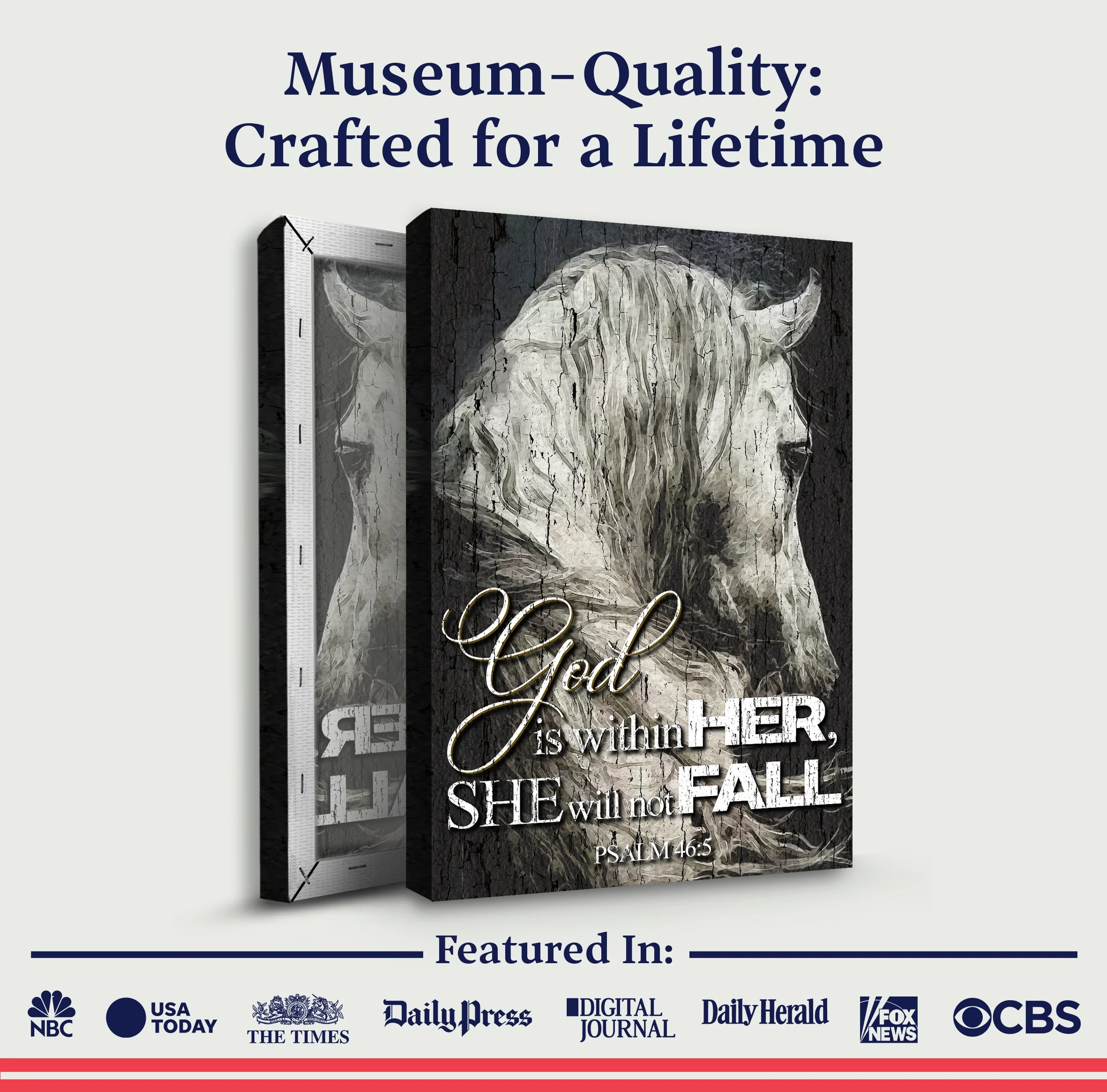 God Is Within Her She Will Not Fall Psalm 46:5 Faith Sign VI - Image 4