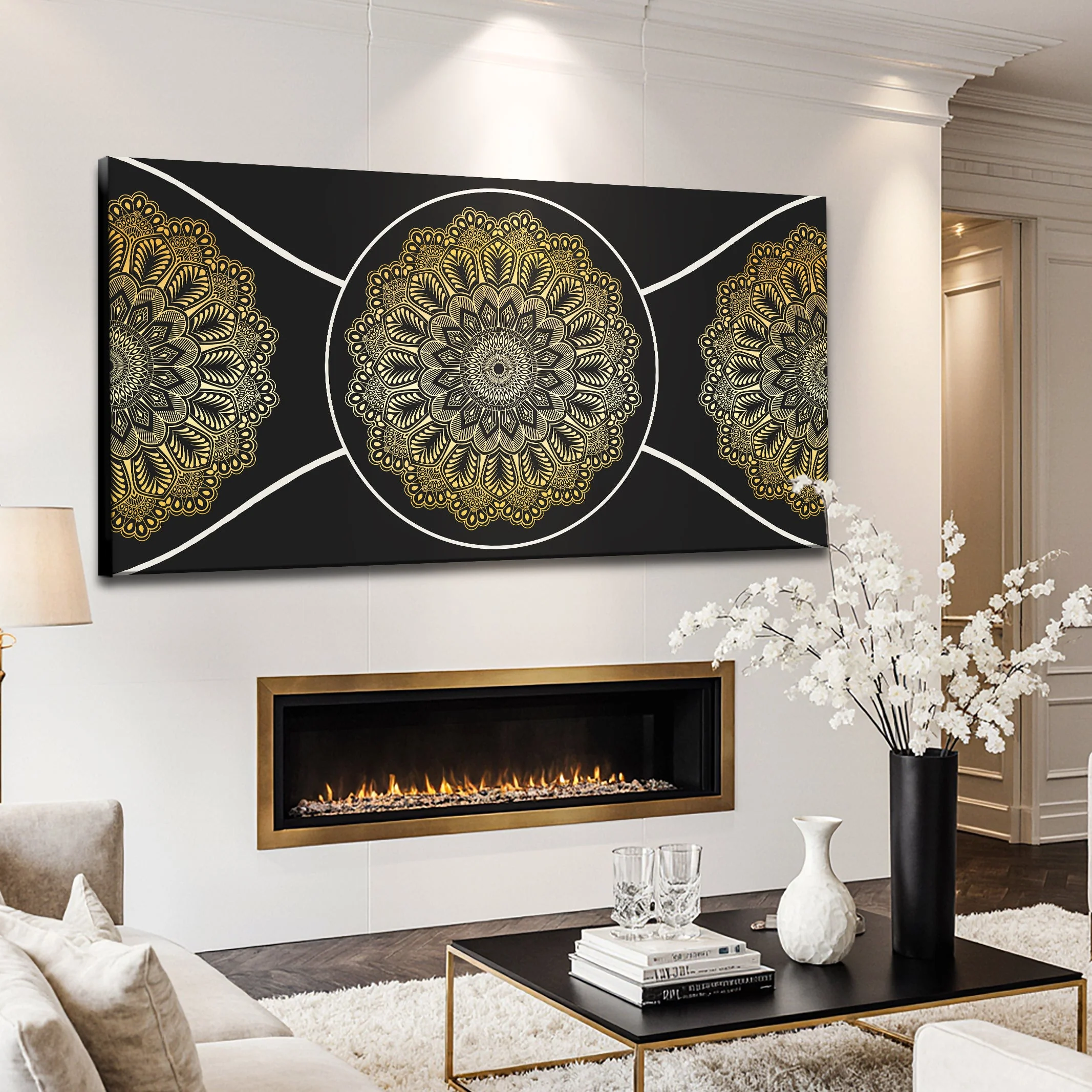 Gold Sacred Geometry Wall Art - Image 2