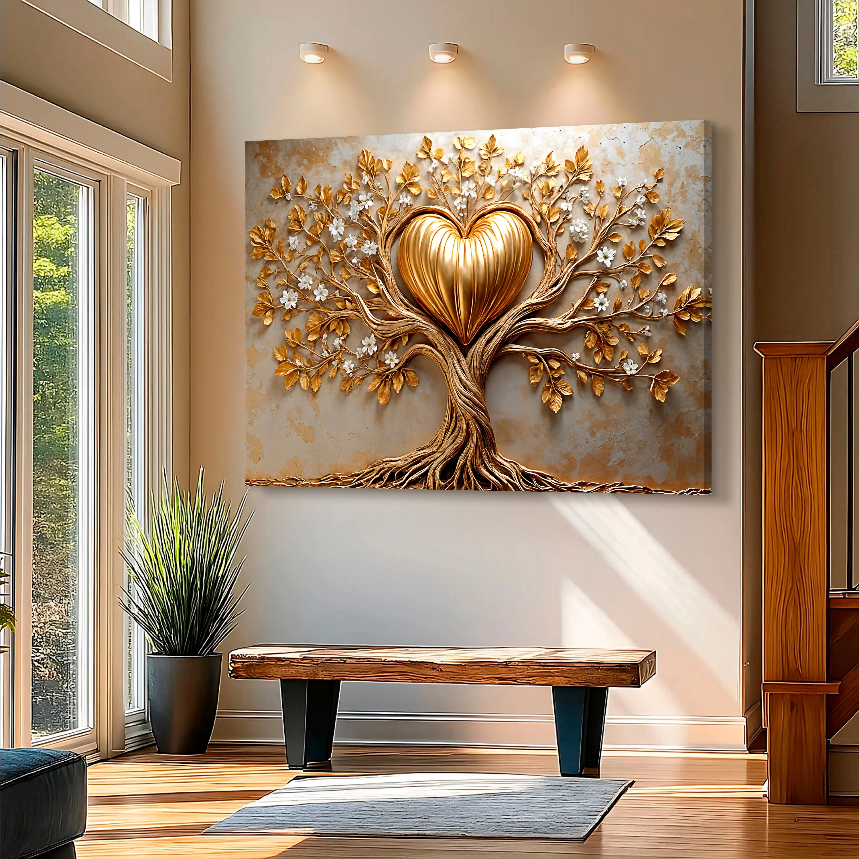 Golden Tree Heart Wall Art - Image 4