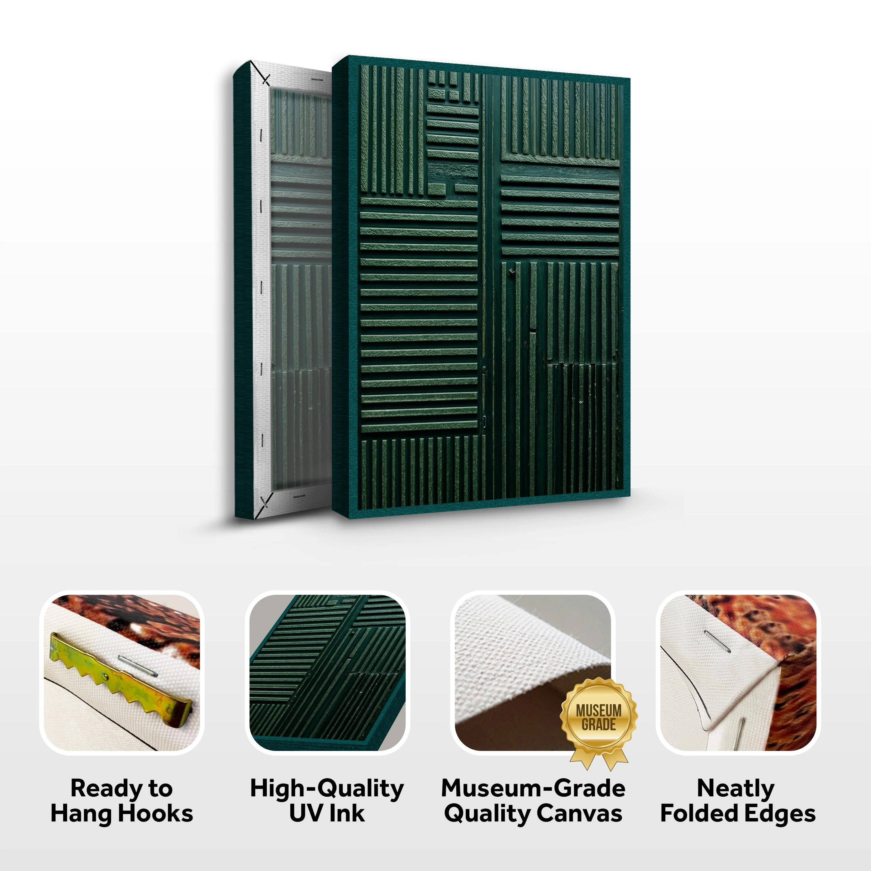 Green Abstract Patterns Wall Art - Image 8