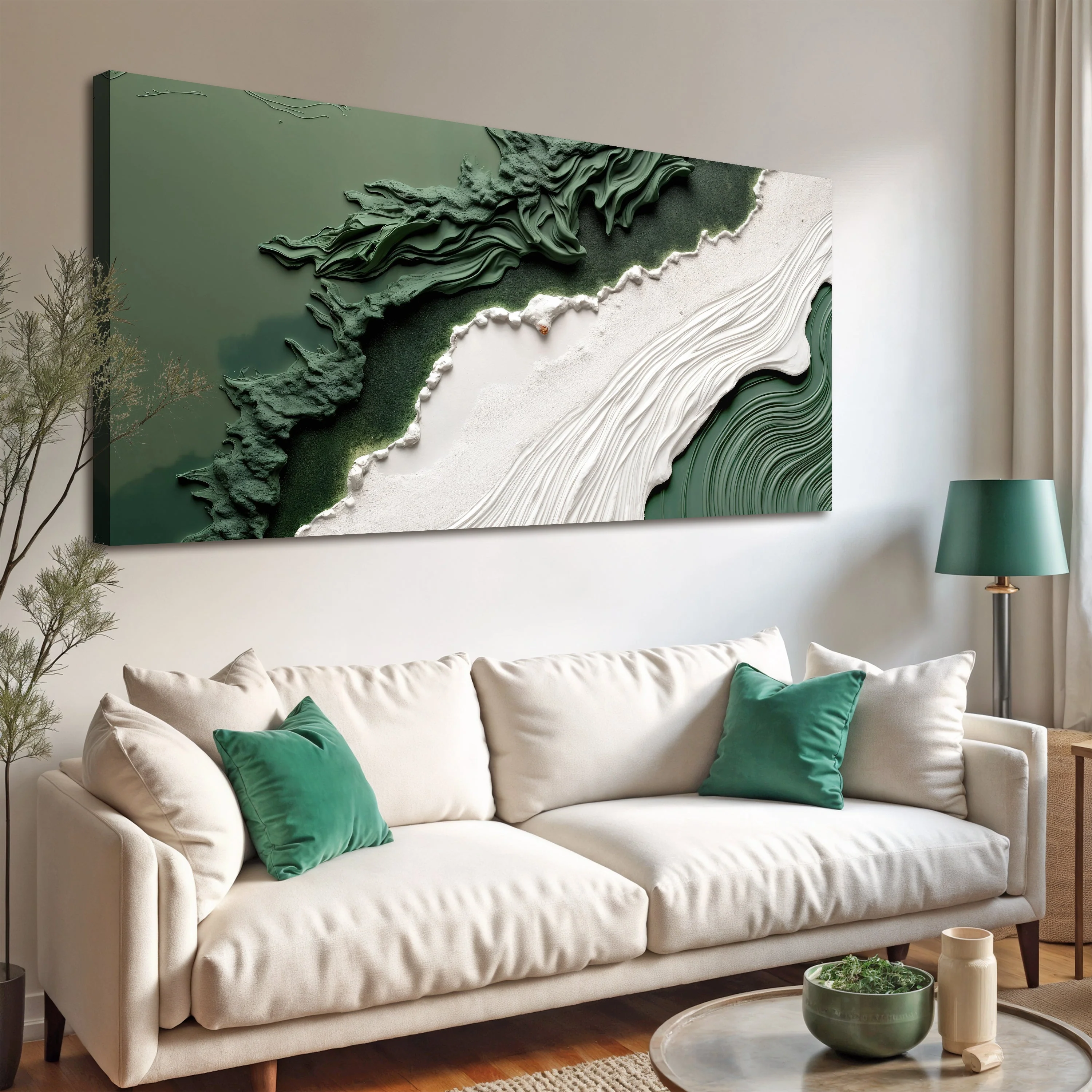 Green Rivers Abstract Wall Art VI - Image 2
