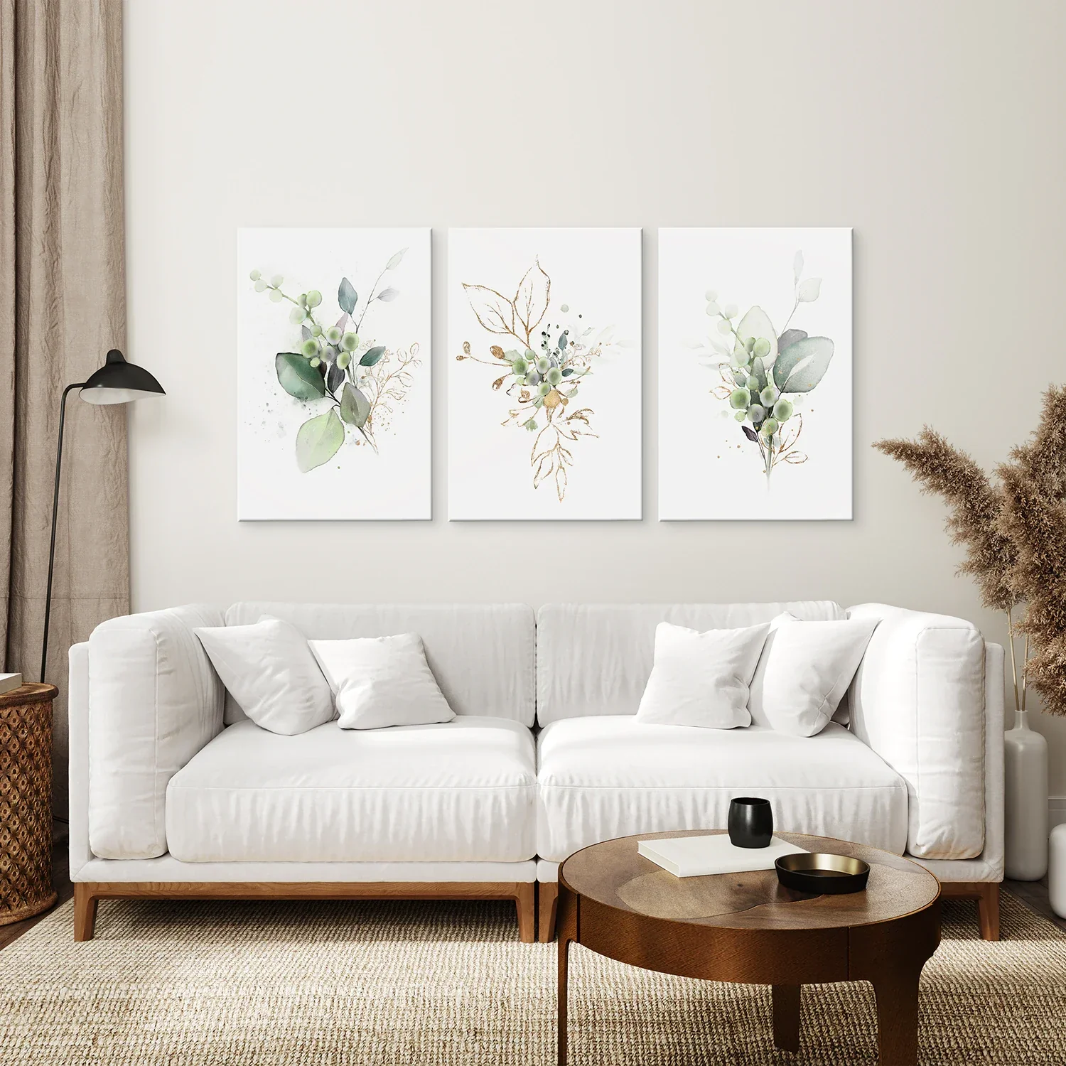 Green Watercolor Botanical Herbal Wall Art Set of 3 Prints - Image 7