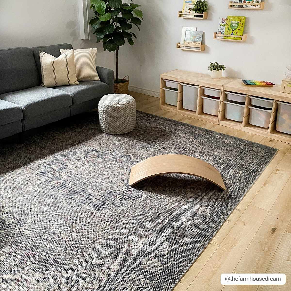 Greenpoint Dusty Blue Washable Rug - Image 3