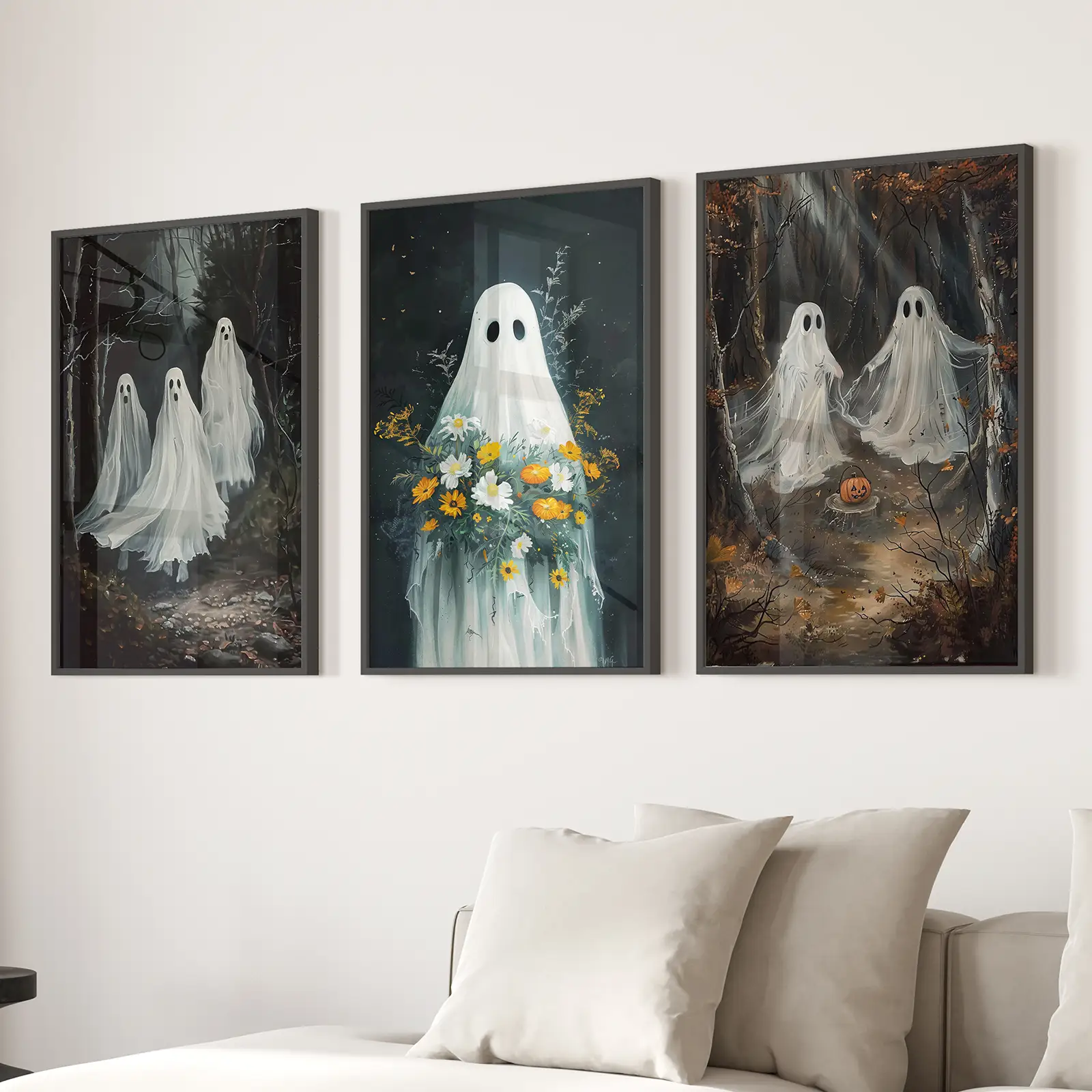 Halloween Ghosts in the Forest Wall Art Prints - Image 3