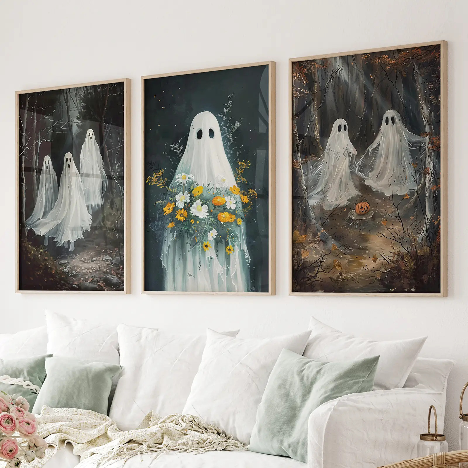 Halloween Ghosts in the Forest Wall Art Prints - Image 6