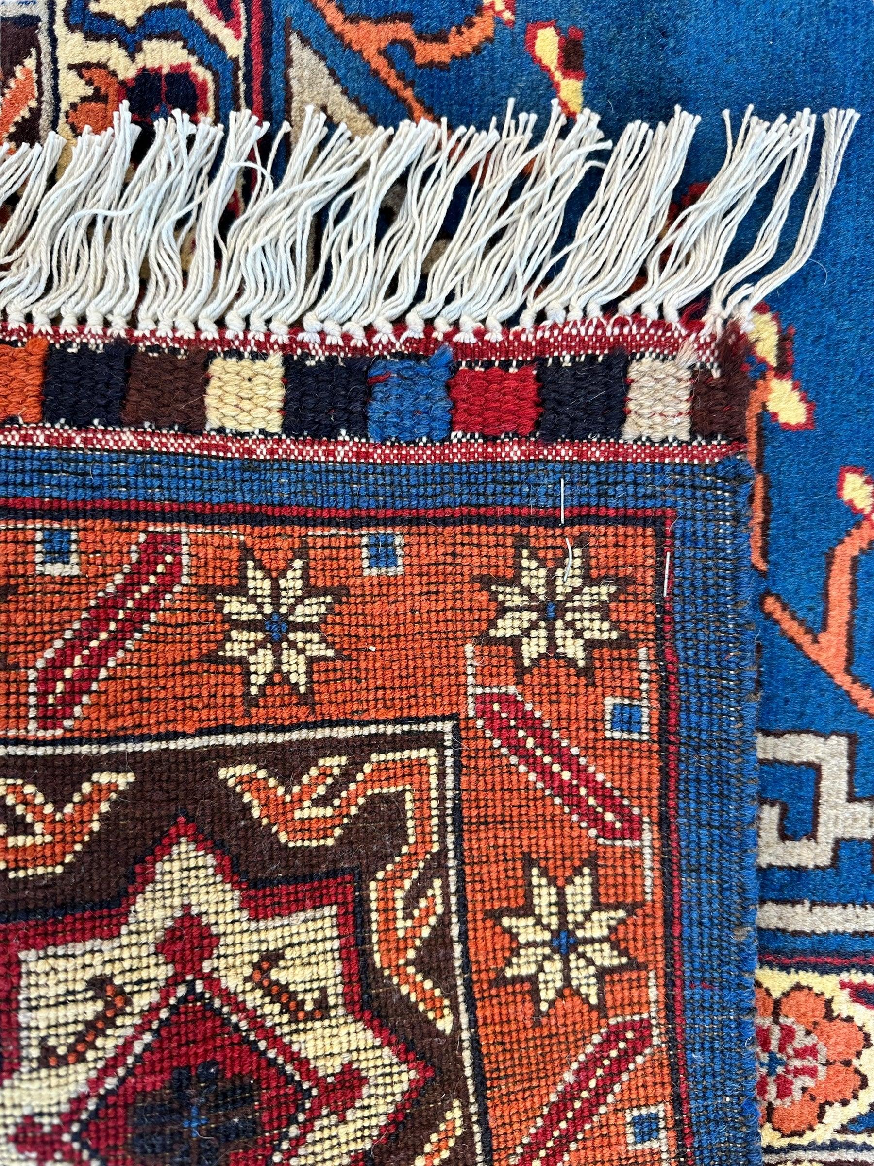 Hand-Knotted Afghan Kazak Rug – 6'6" x 9'7" – Vibrant Geometric Design in 100% Wool - Image 7