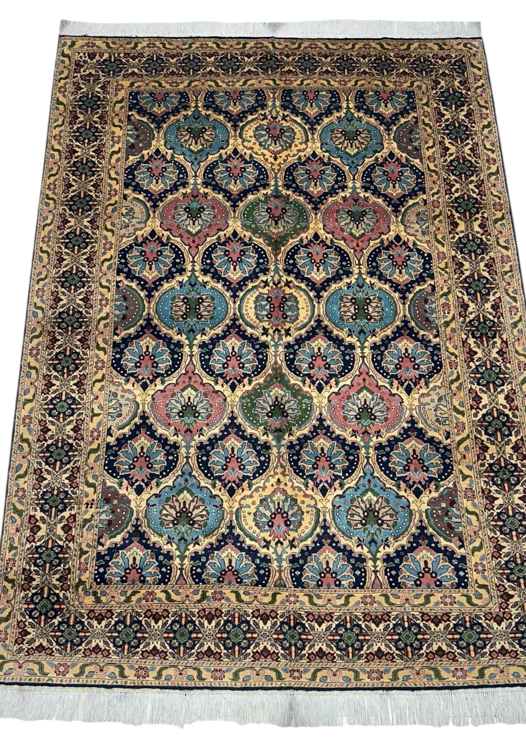 Hand-Knotted Afghani Heart Shape Wool Rug – 6’6″ x 9’2″ - Image 2