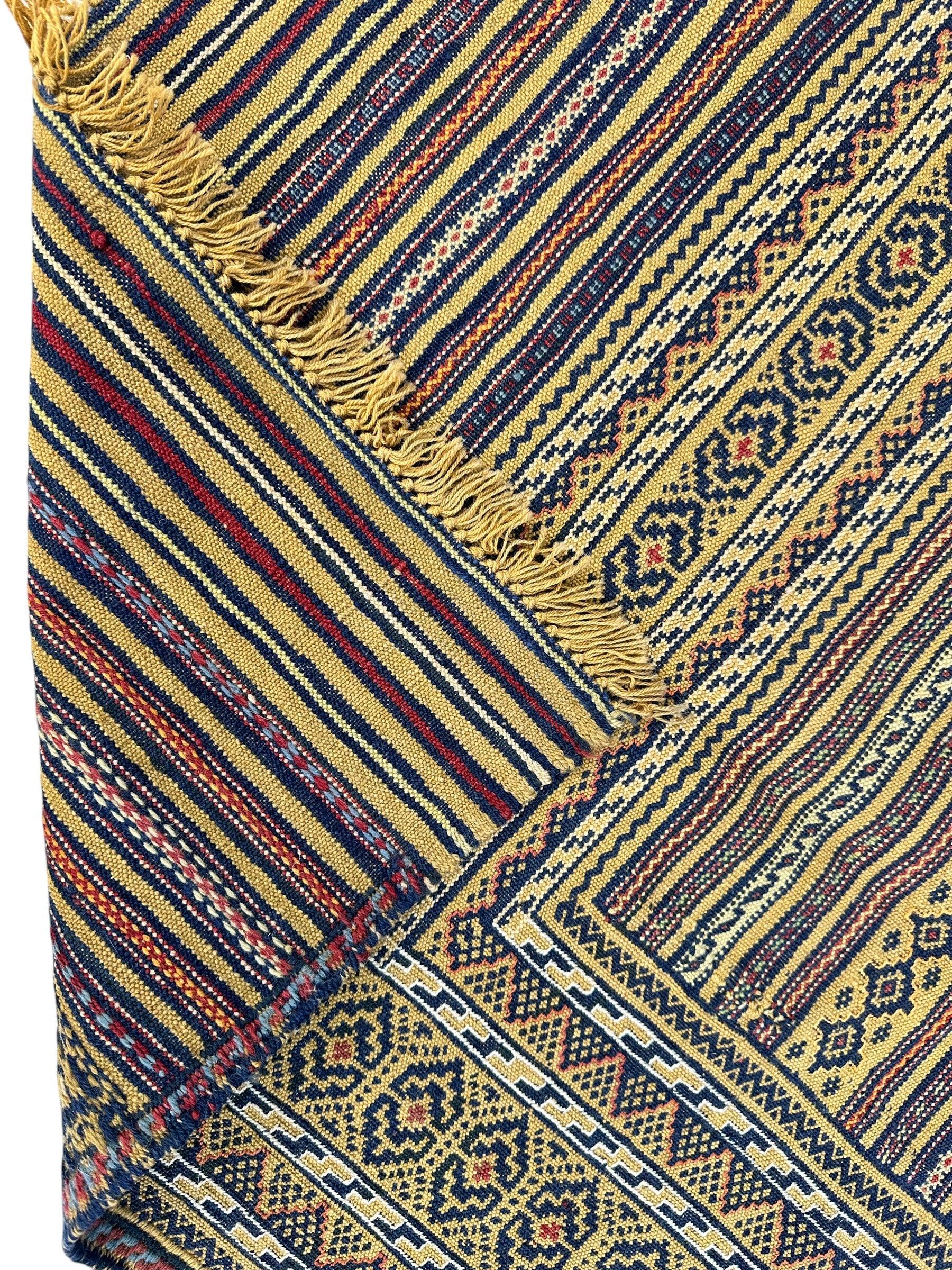 Hand-Woven Afghani Maliki Wool Kilim Rug - 4'5" x 6' - Image 5