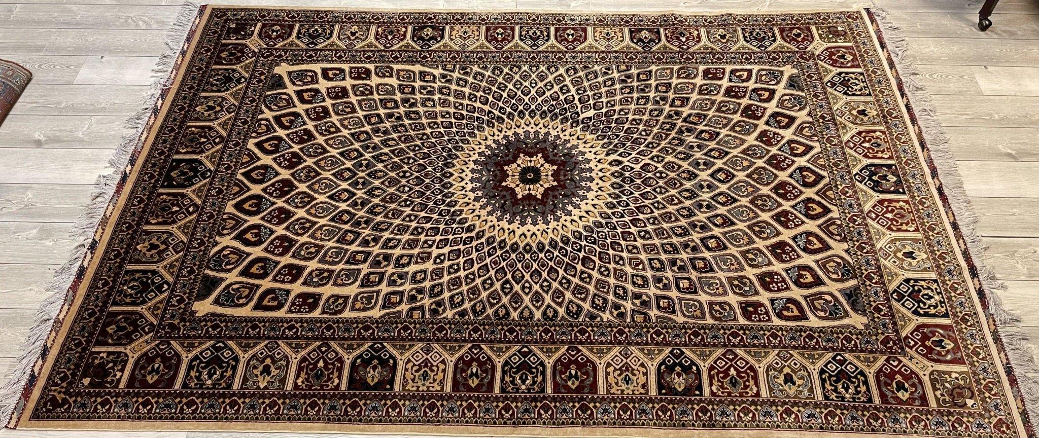 Handmade Afghani Gumbad Dome Area Rug 7x10 ft - Image 4