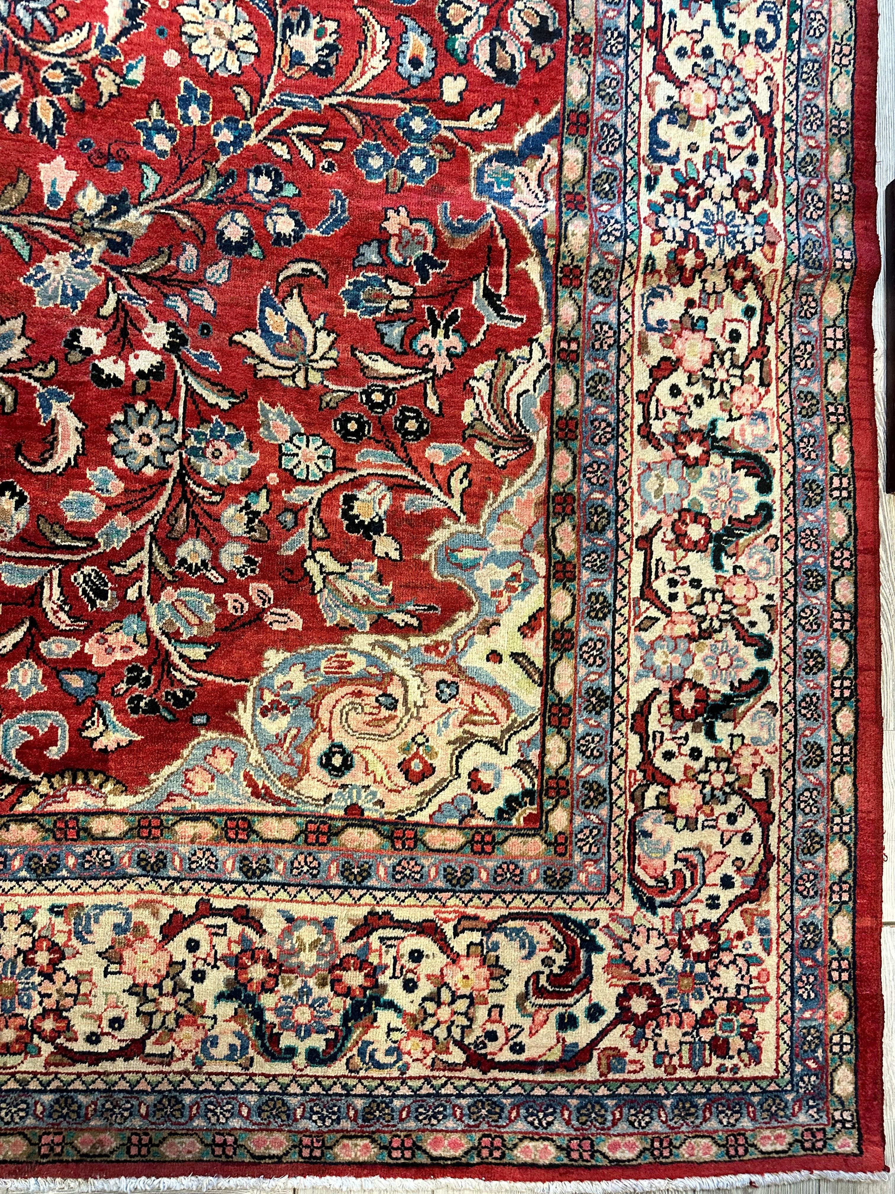 Handmade One-of-a-Kind Persian Mahal Rug - 10’ x 12’10” - Image 10