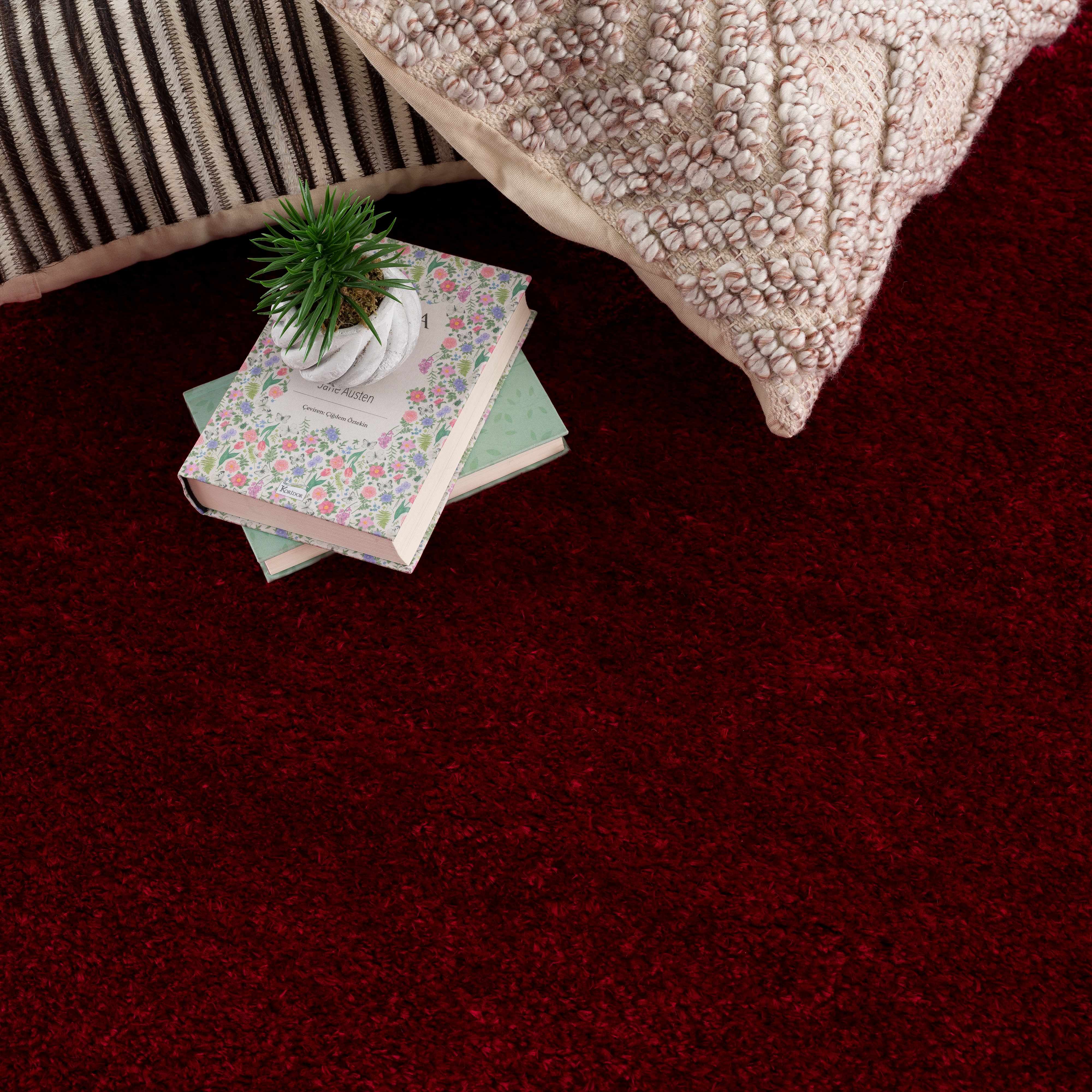 Heavenly Solid Red Plush Rug - Clearance - Image 4