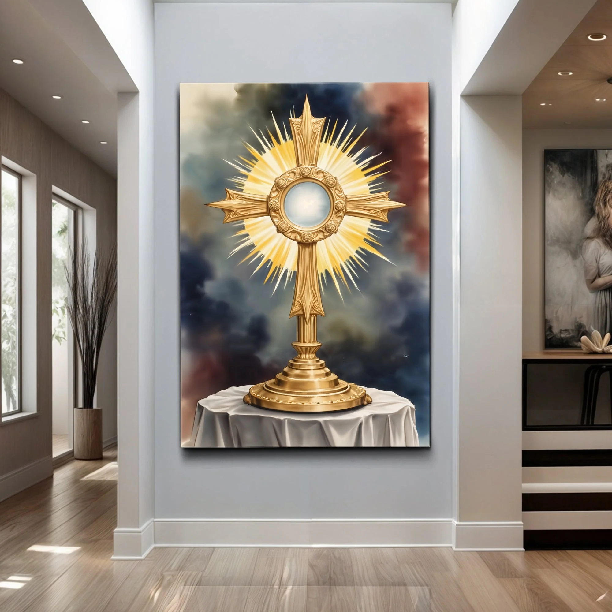 Holy Eucharist in Monstrance Faith Wall Art - Image 3
