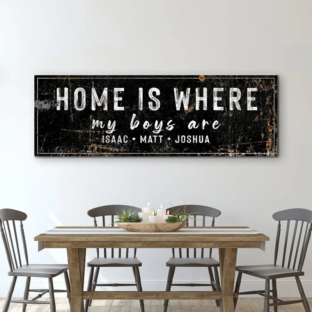 Home Is Where My Boys Are Family Sign IV - Image 6