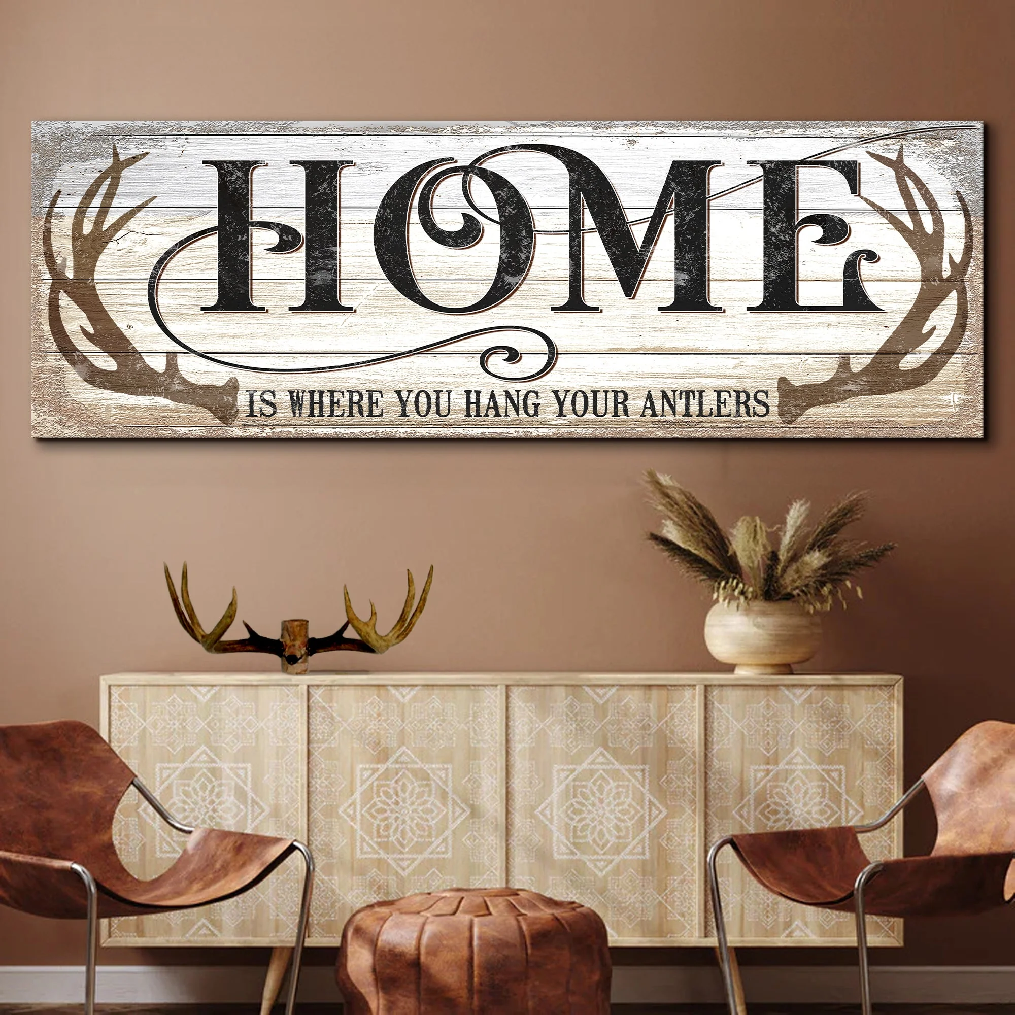 Home Is Where You Hang Your Antlers Sign II - Image 2