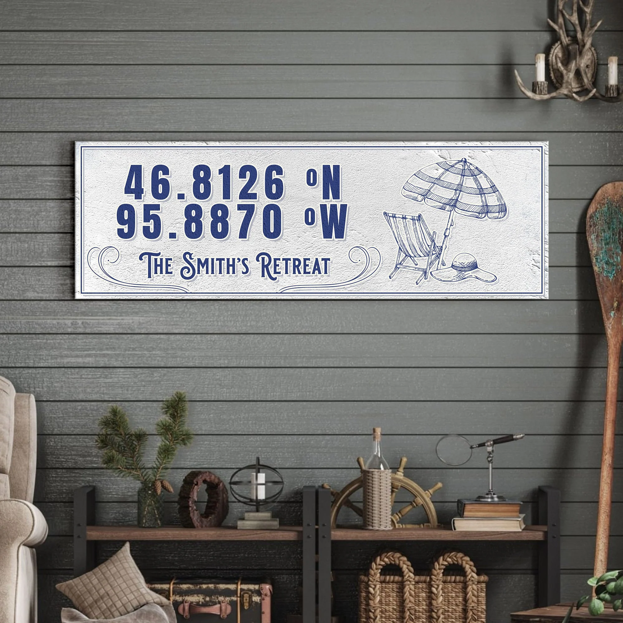 House Retreat Coordinates Sign - Image 3