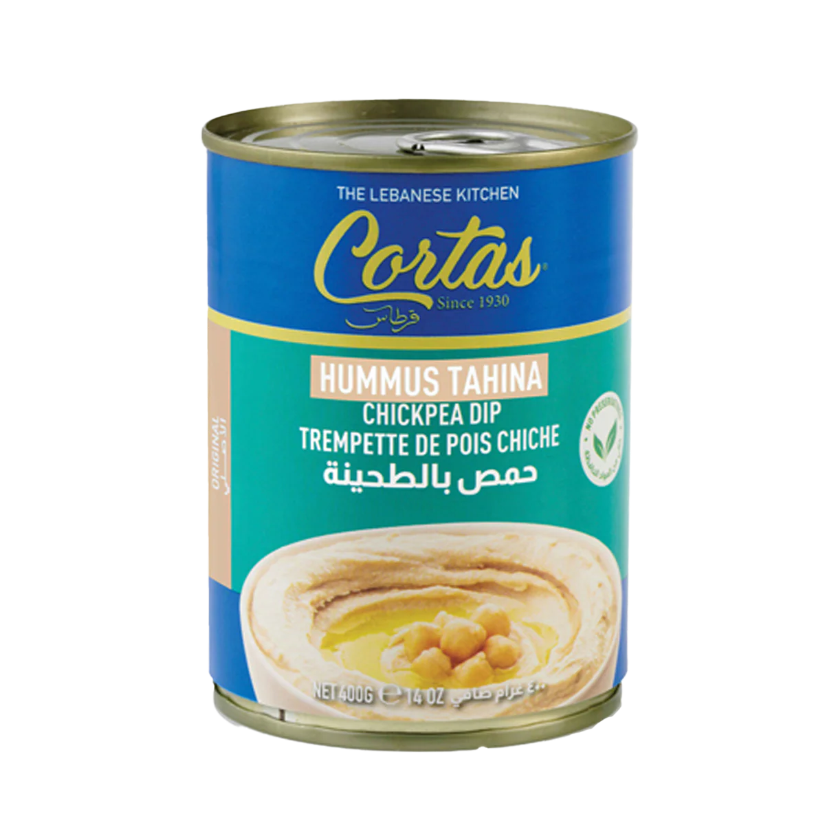 Hummus Tahini | Chickpea Dip | 14 oz | Cortas
