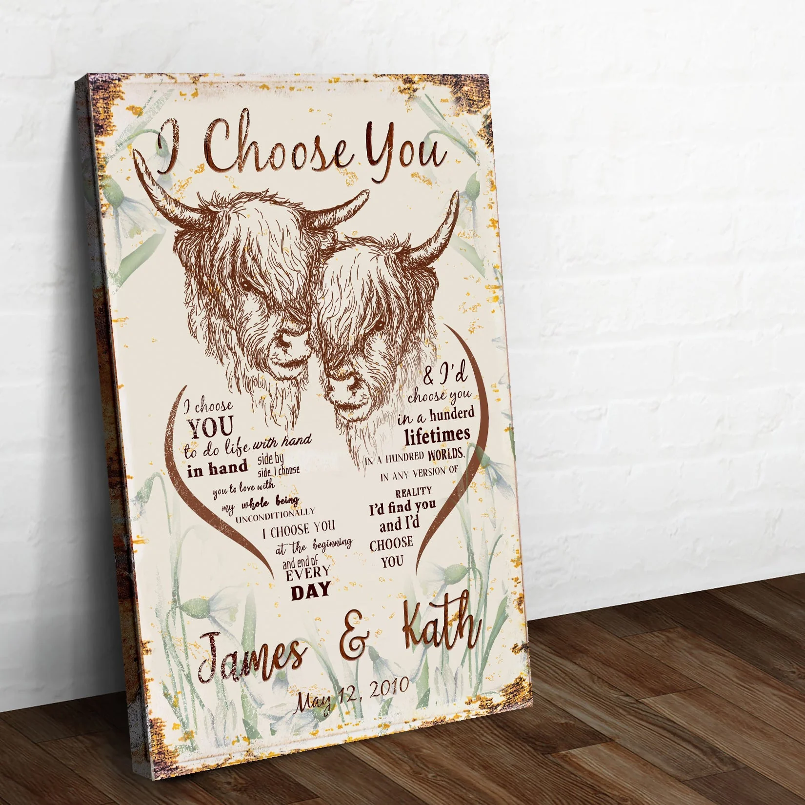 I Choose You Cow Couple Sign - Image 6