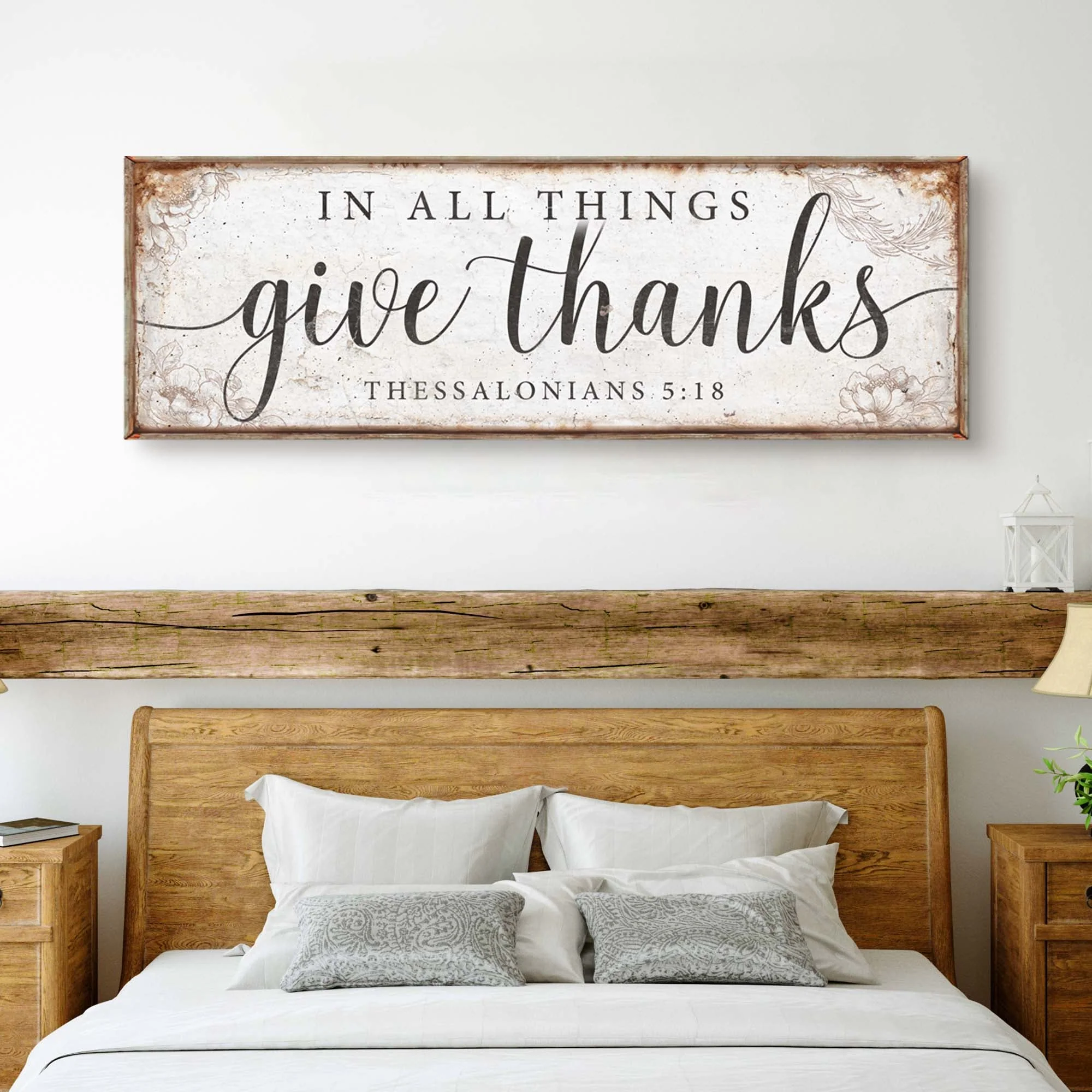 In All Things Give Thanks Thessalonians 5:18 Faith Sign - Image 3
