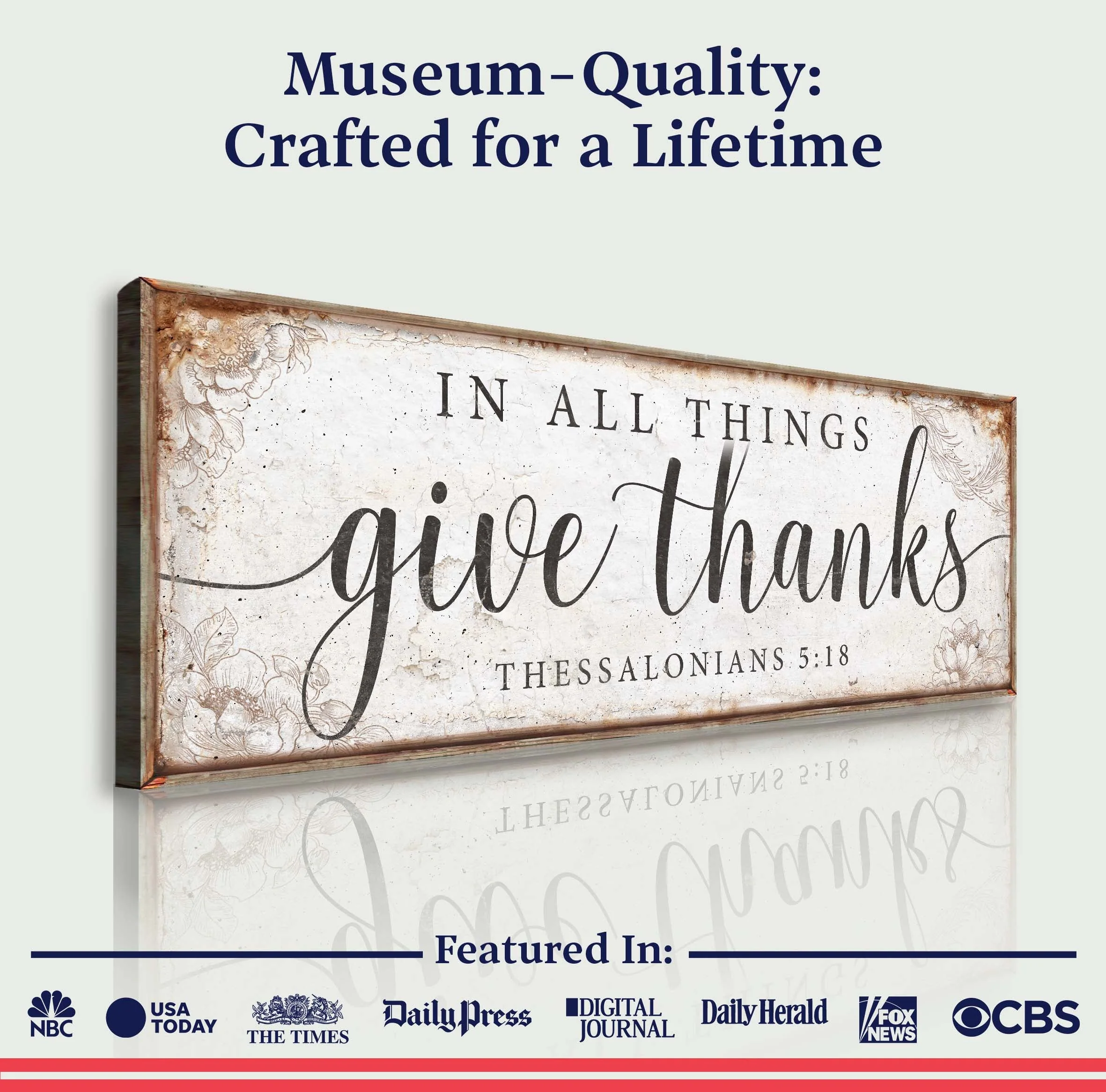 In All Things Give Thanks Thessalonians 5:18 Faith Sign - Image 4