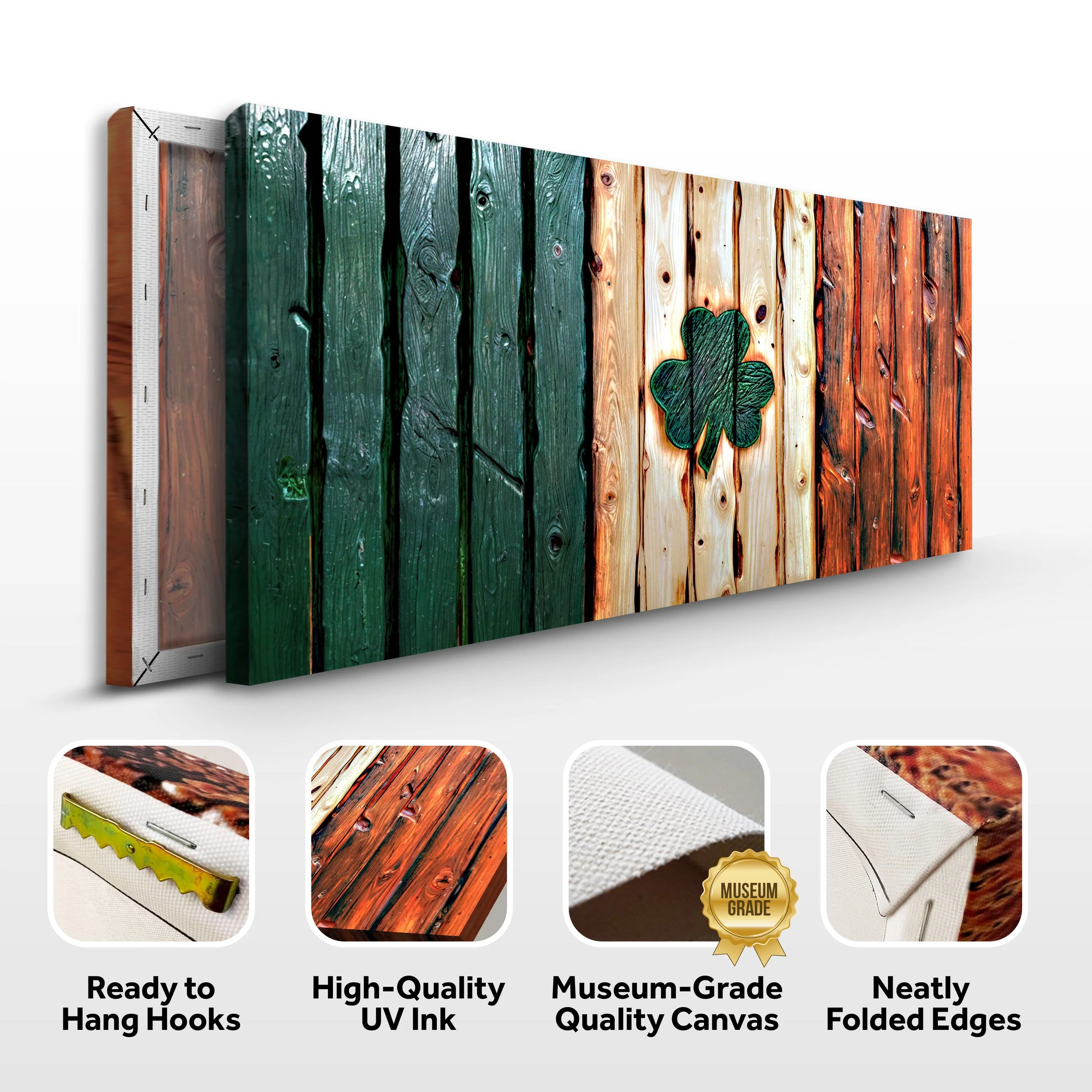 Irish Shamrock Glory Wooden Flag Wall Art - Image 8