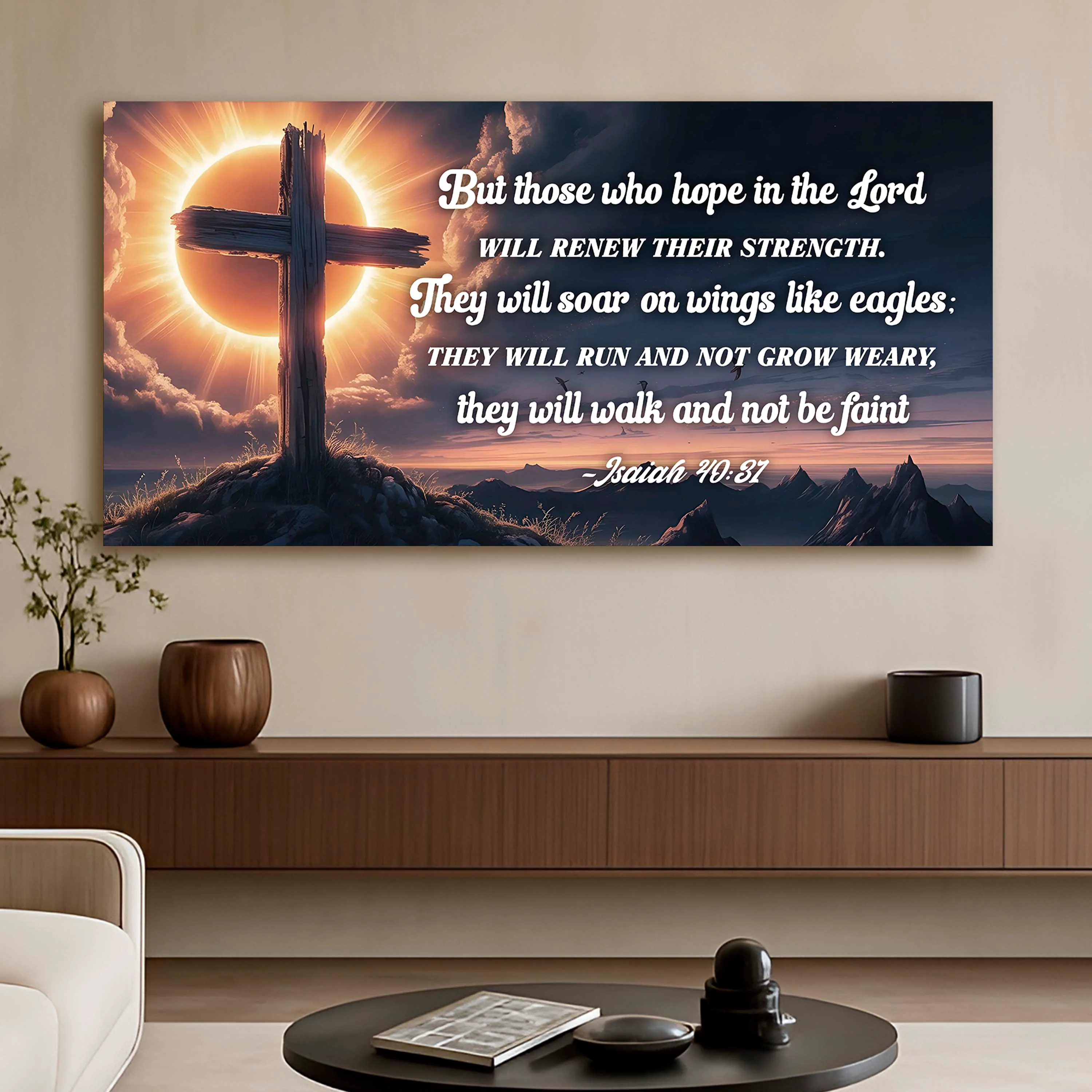 Isaiah 40:31 - Those Who Hope In The Lord Faith Sign - Image 4
