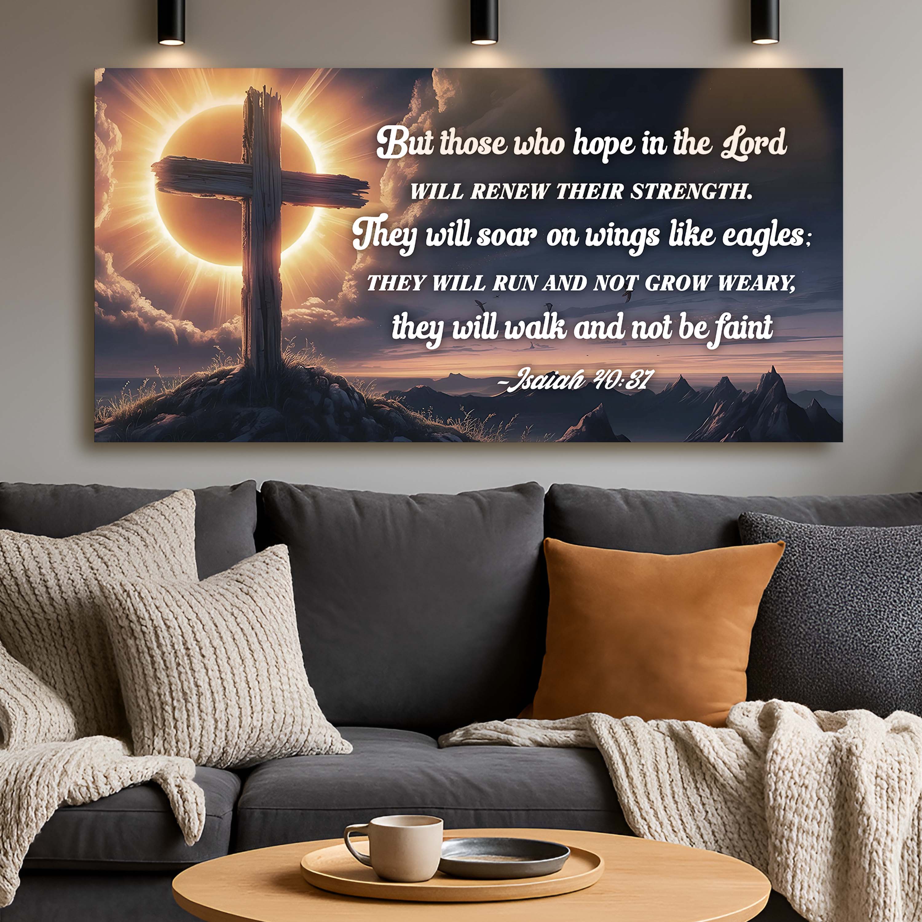 Isaiah 40:31 - Those Who Hope In The Lord Faith Sign - Image 6