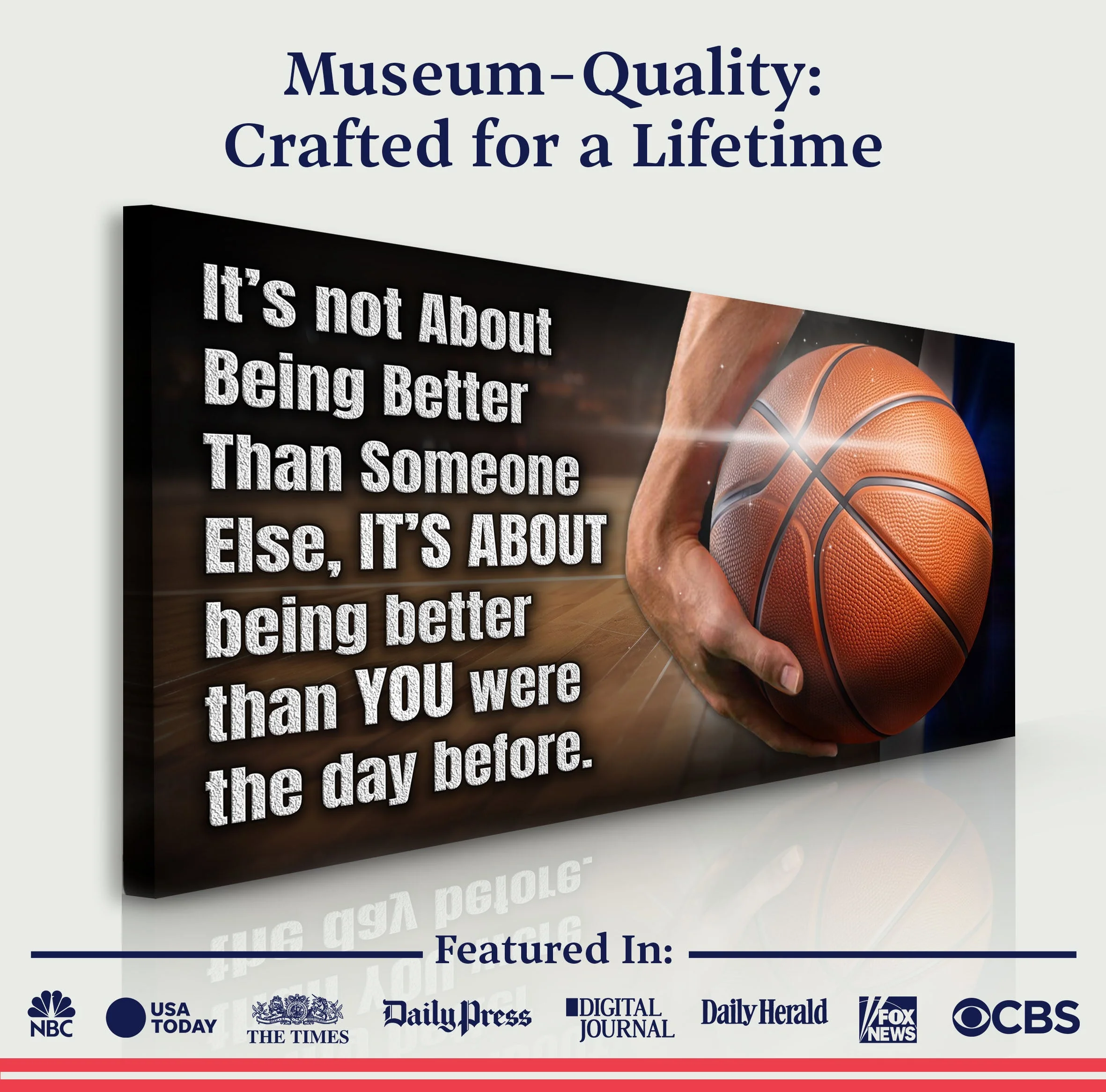It's Not About Being Better Sports Quote Sign III - Image 2