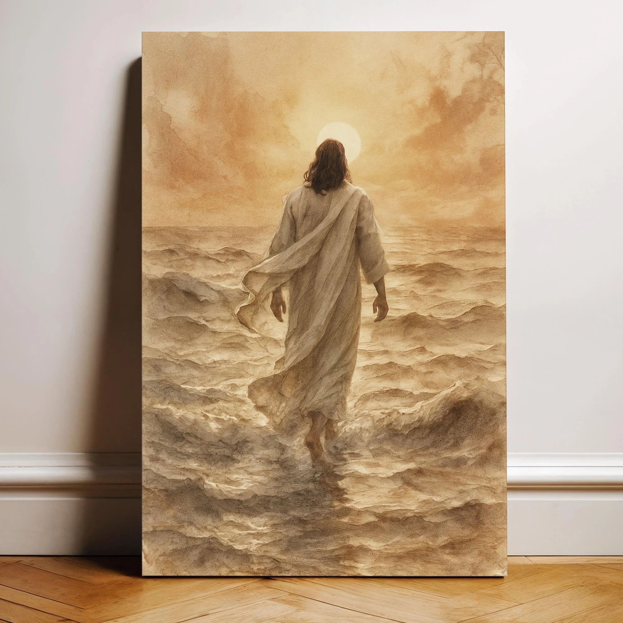 Jesus Christ Walking On Water Faith Wall Art VI - Image 5